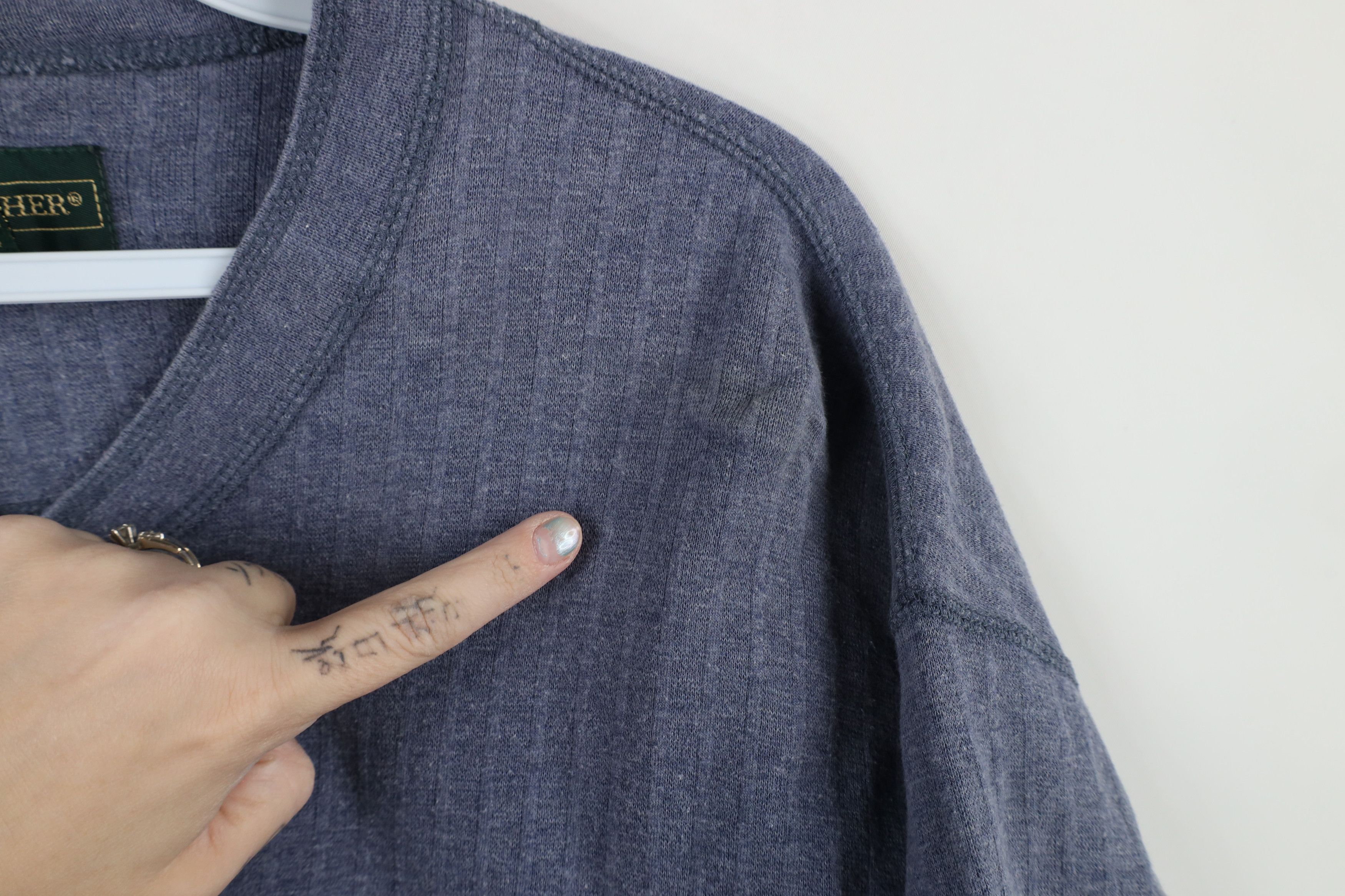 Vintage Vintage 90s Streetwear Heavyweight Ribbed Henley T-Shirt Size US XL / EU 56 / 4 - 6 Thumbnail