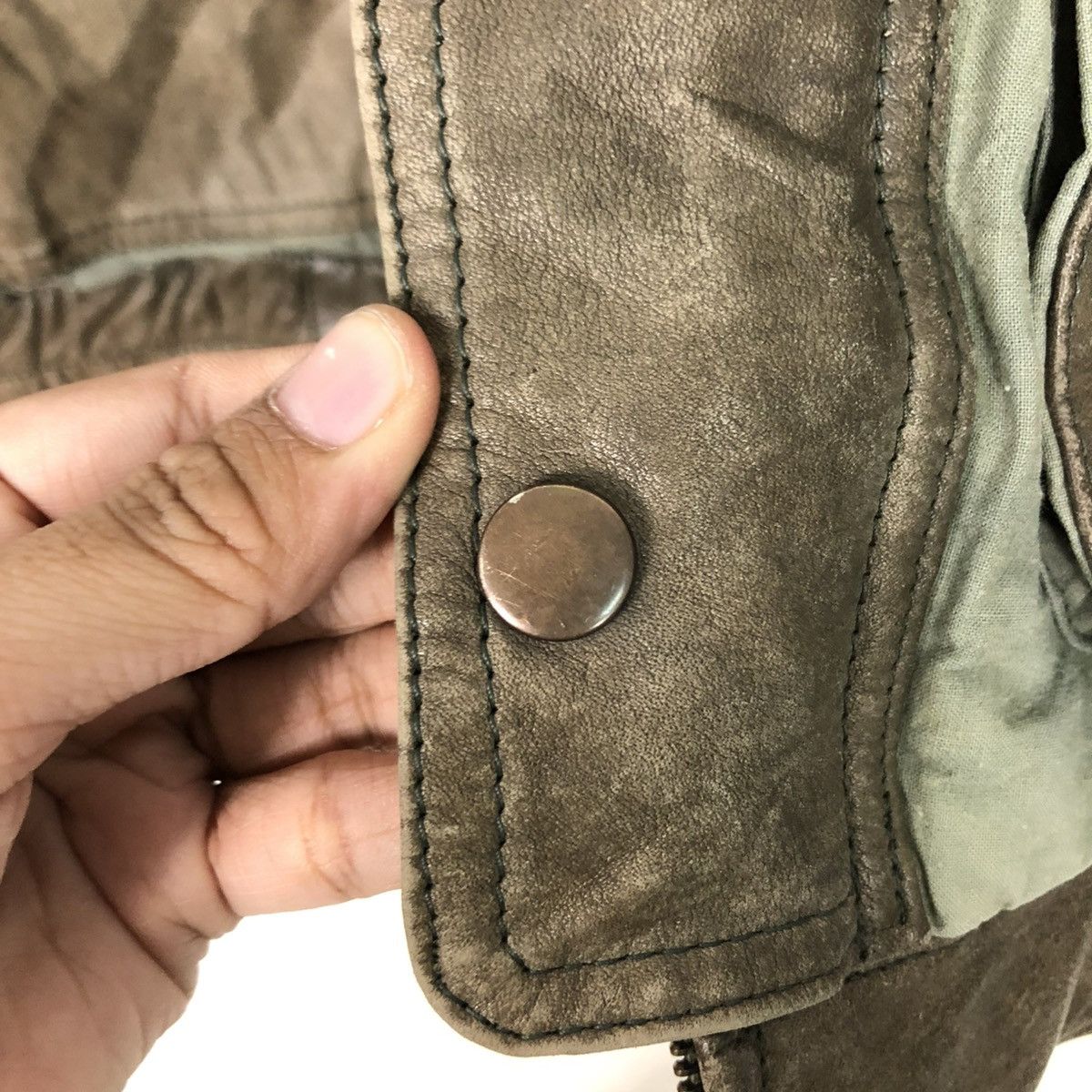 Japanese Brand 🔥VINTAGE BOMBER LEATHER JACKET JACKERS ISSEY MIYAKE Size US M / EU 48-50 / 2 - 17 Thumbnail