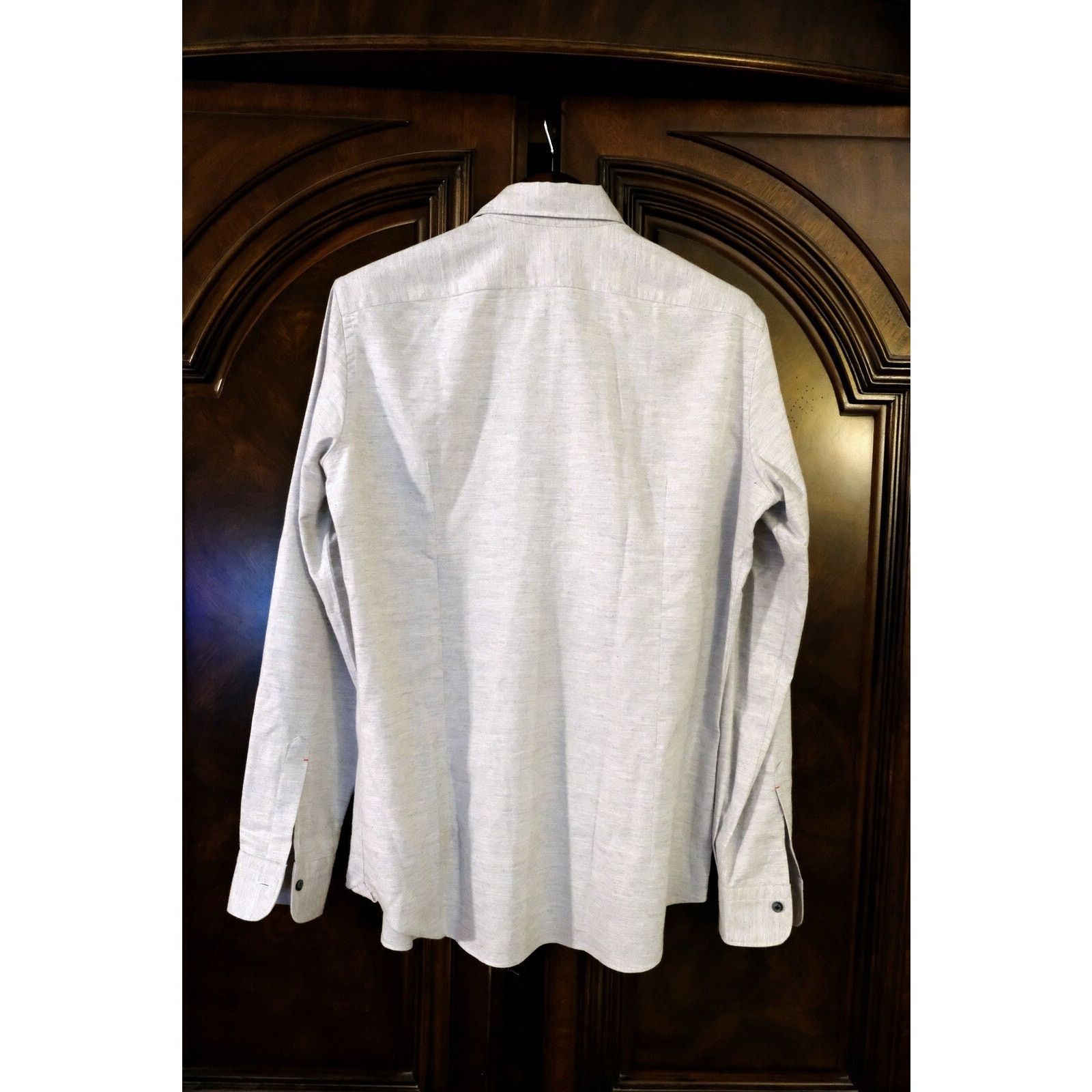 Mazzarelli NWT MAZZARELLI LIGHT GRAY LIGHT FLANNEL SHIRT EU41/US16 Size US M / EU 48-50 / 2 - 8 Thumbnail