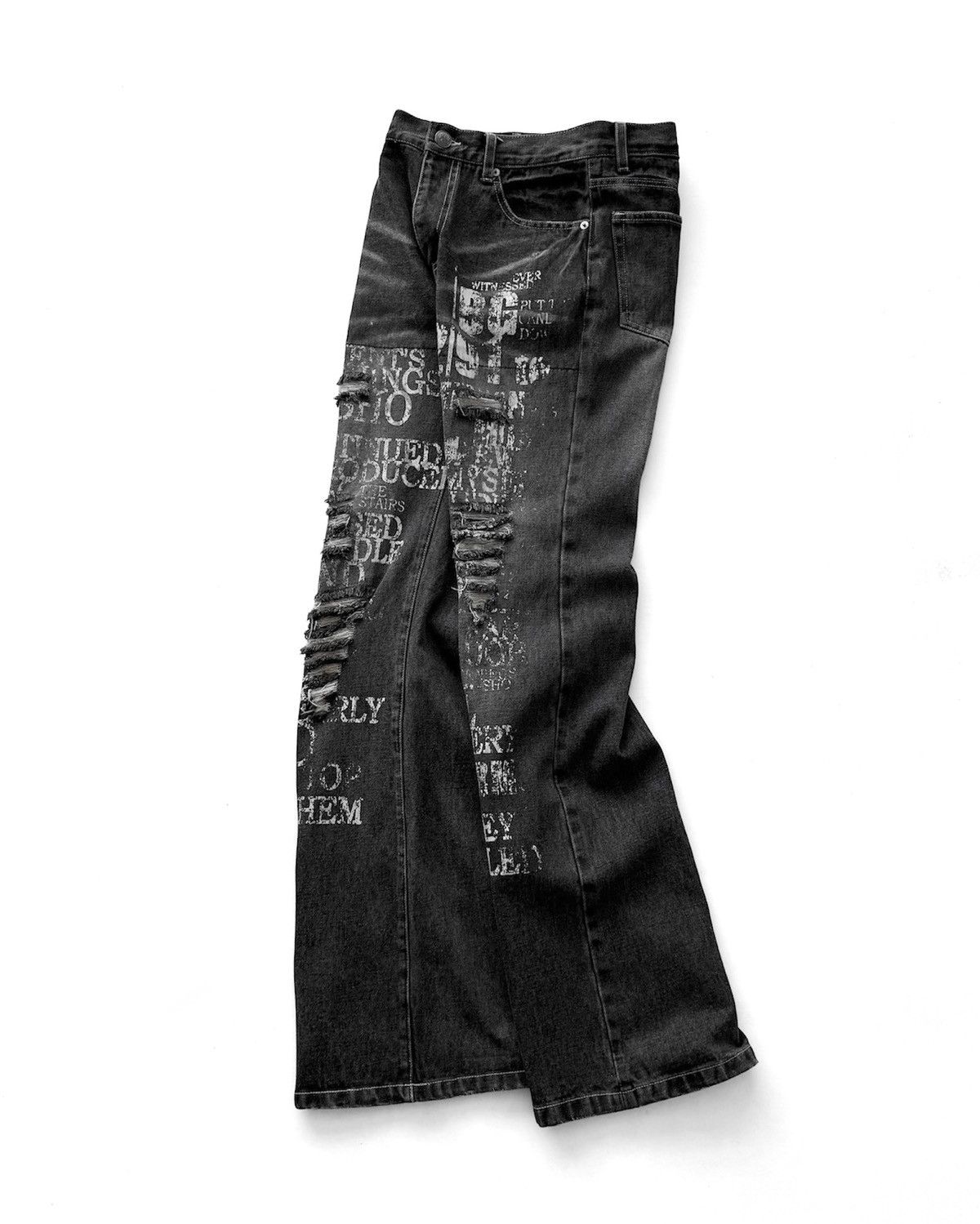 BERNINGS SHO BERNINGS-SHO DISTRESSED FLARE JEANS Size US 29 - 6 Thumbnail