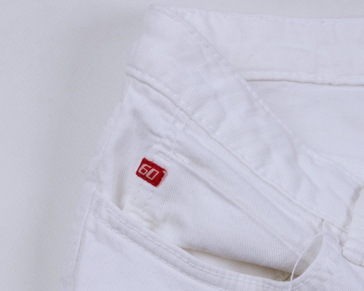 Miss Sixty × Vintage MISS SIXTY Y2K Vintage Wide Leg Rhinestone White Denim Jeans Size 32" / US 10 / IT 46 - 11 Thumbnail