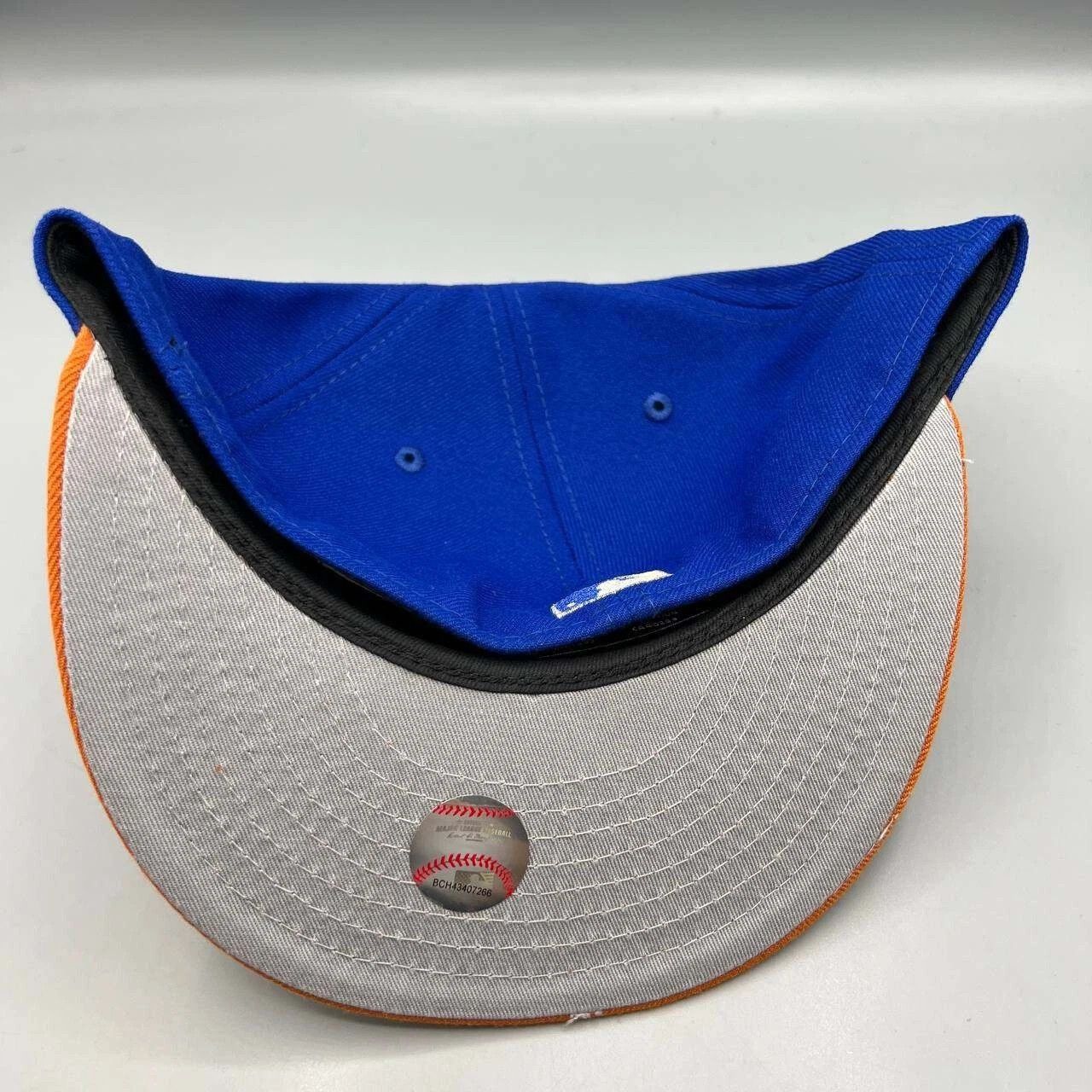 New Era Houston Astros Hat Men 7 3/8 Blue Orange MLB Fitted Cap Size ONE SIZE - 4 Thumbnail