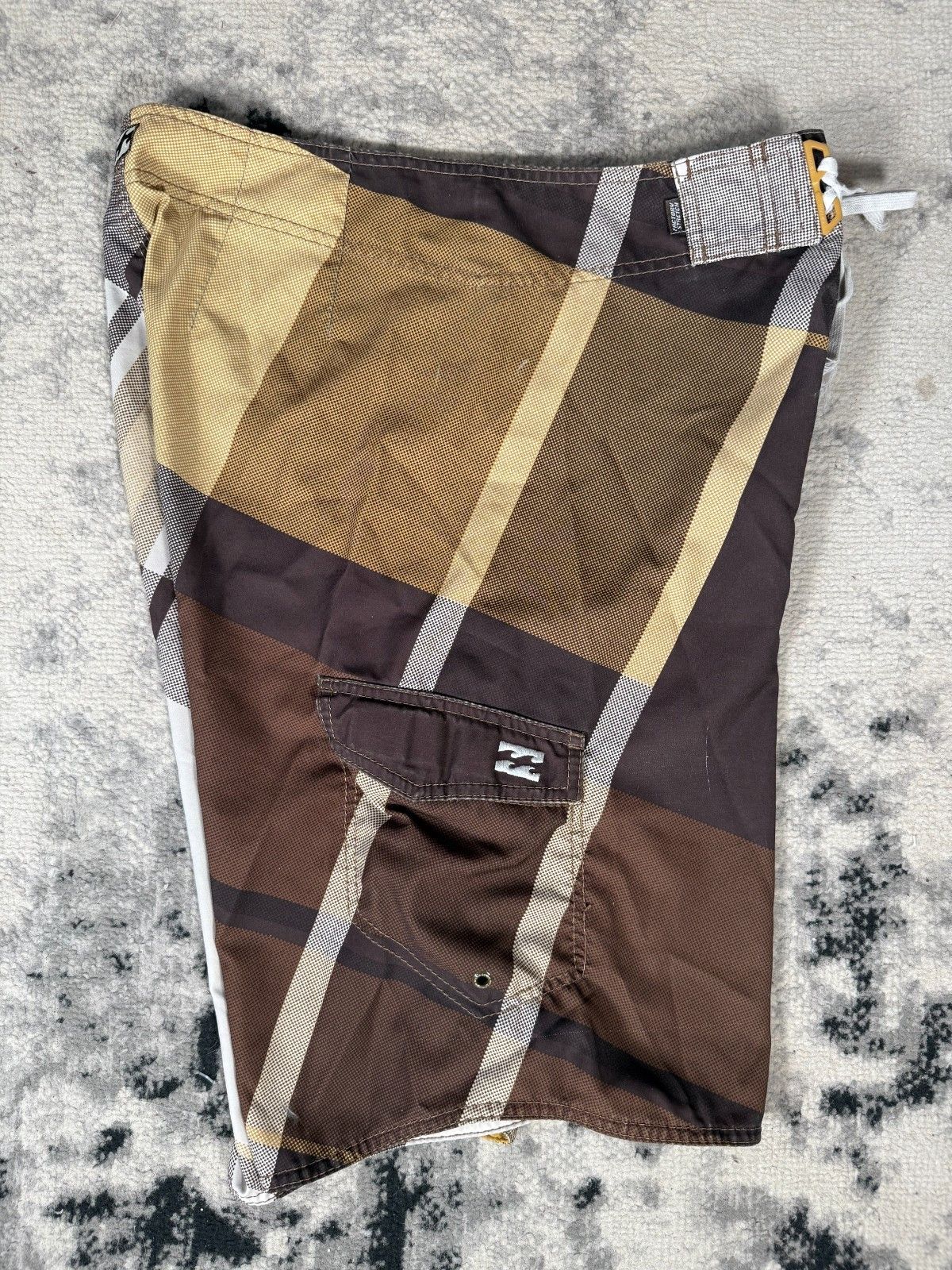 Billabong Y2K Billabong Brown Checkered Board Shorts Size US 32 / EU 48 - 3 Thumbnail