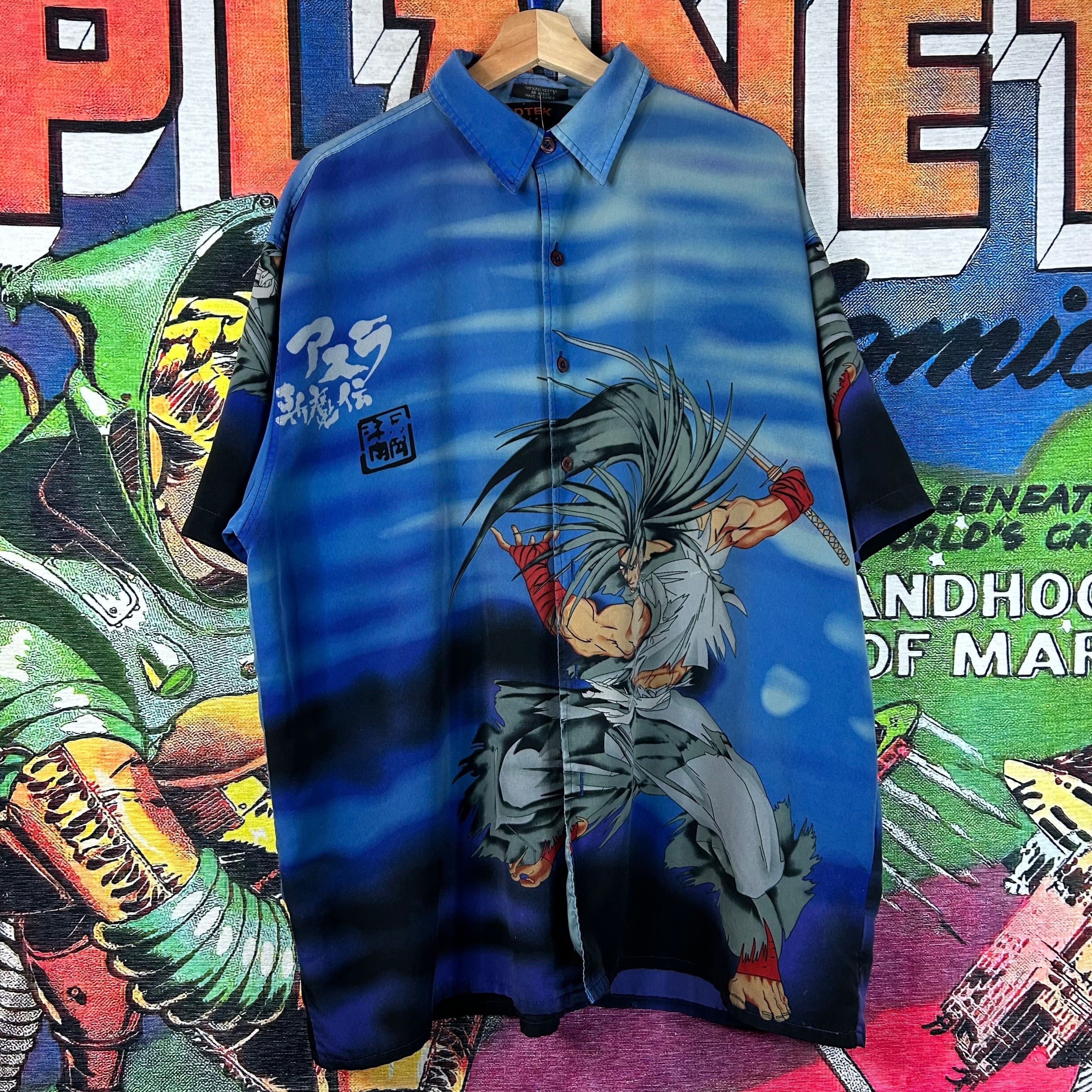 Vintage Vintage Y2K Dtek Blue Anime Button Up Short Sleeve Shirt Size US XL / EU 56 / 4 - 1 Thumbnail