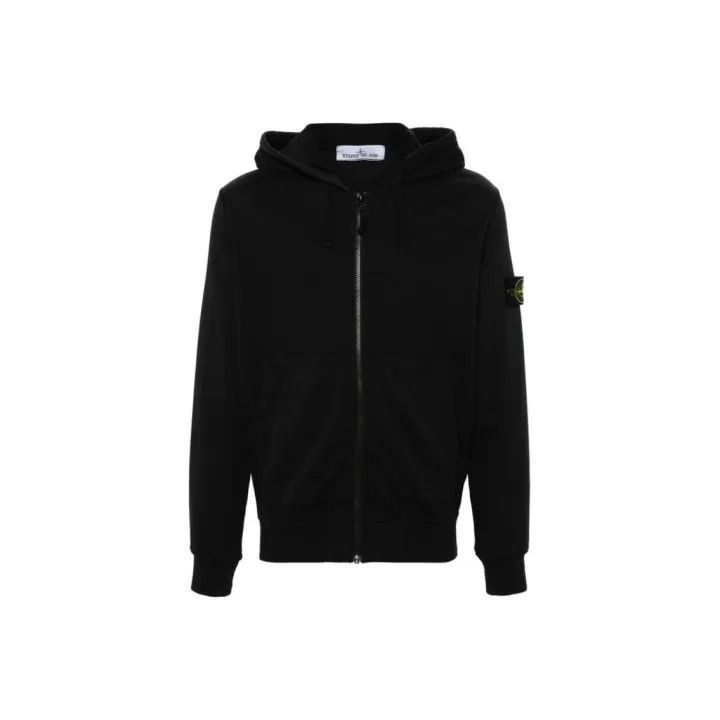 Stone Island Stone Island Black Logo Zip Hoodie Size US M / EU 48-50 / 2 - 1 Thumbnail