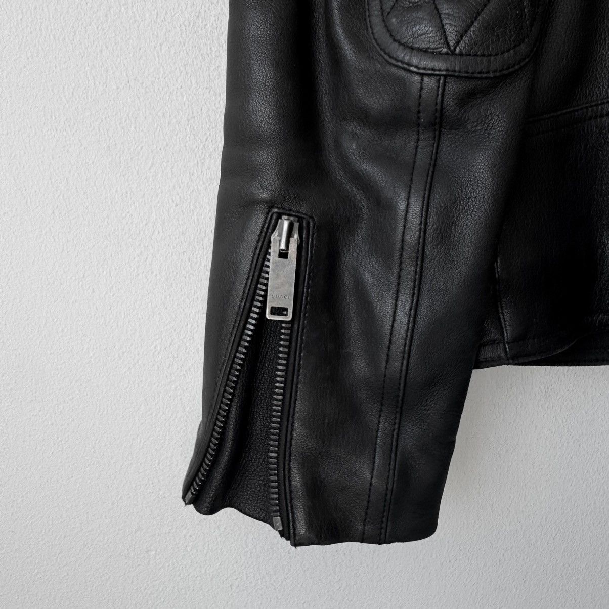Gucci Gucci FW2006 Black Lamb Leather Biker Moto Jacket Size US M / EU 48-50 / 2 - 9 Thumbnail