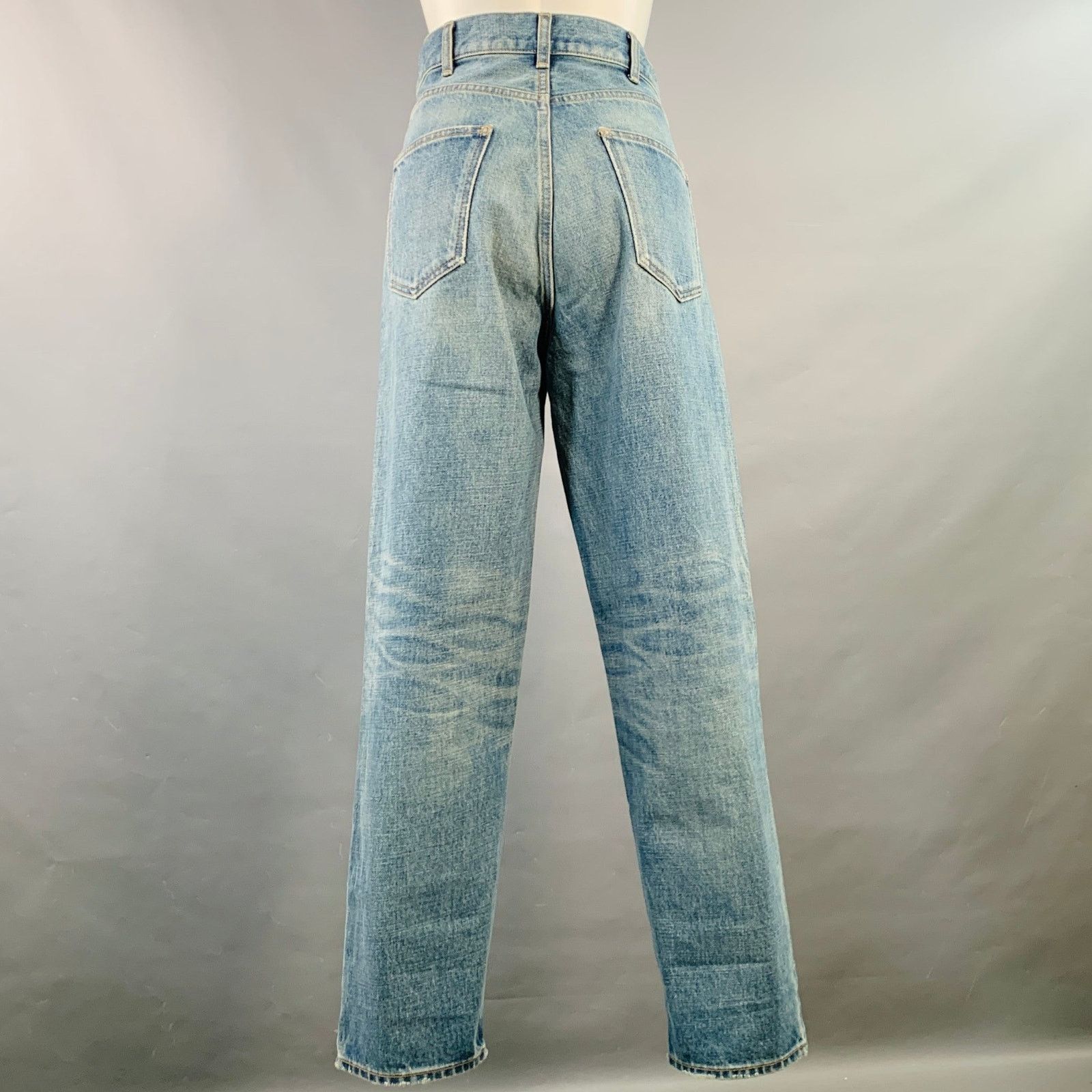 CELINE Size 29 Blue Denim Zip Fly Jeans