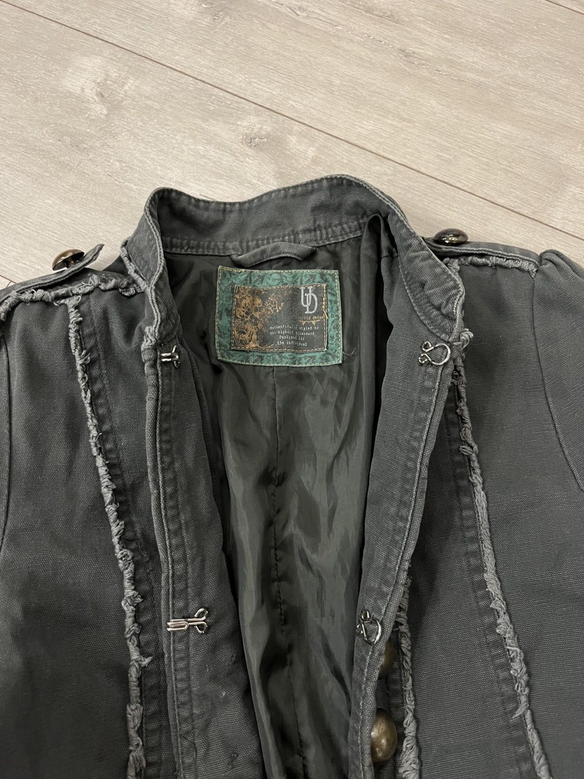 Hedi Slimane 🔥00'S NAPOLEON MILITARY GOTHIC WASHED JACKET JAPAN Size S / US 4 / IT 40 - 5 Thumbnail