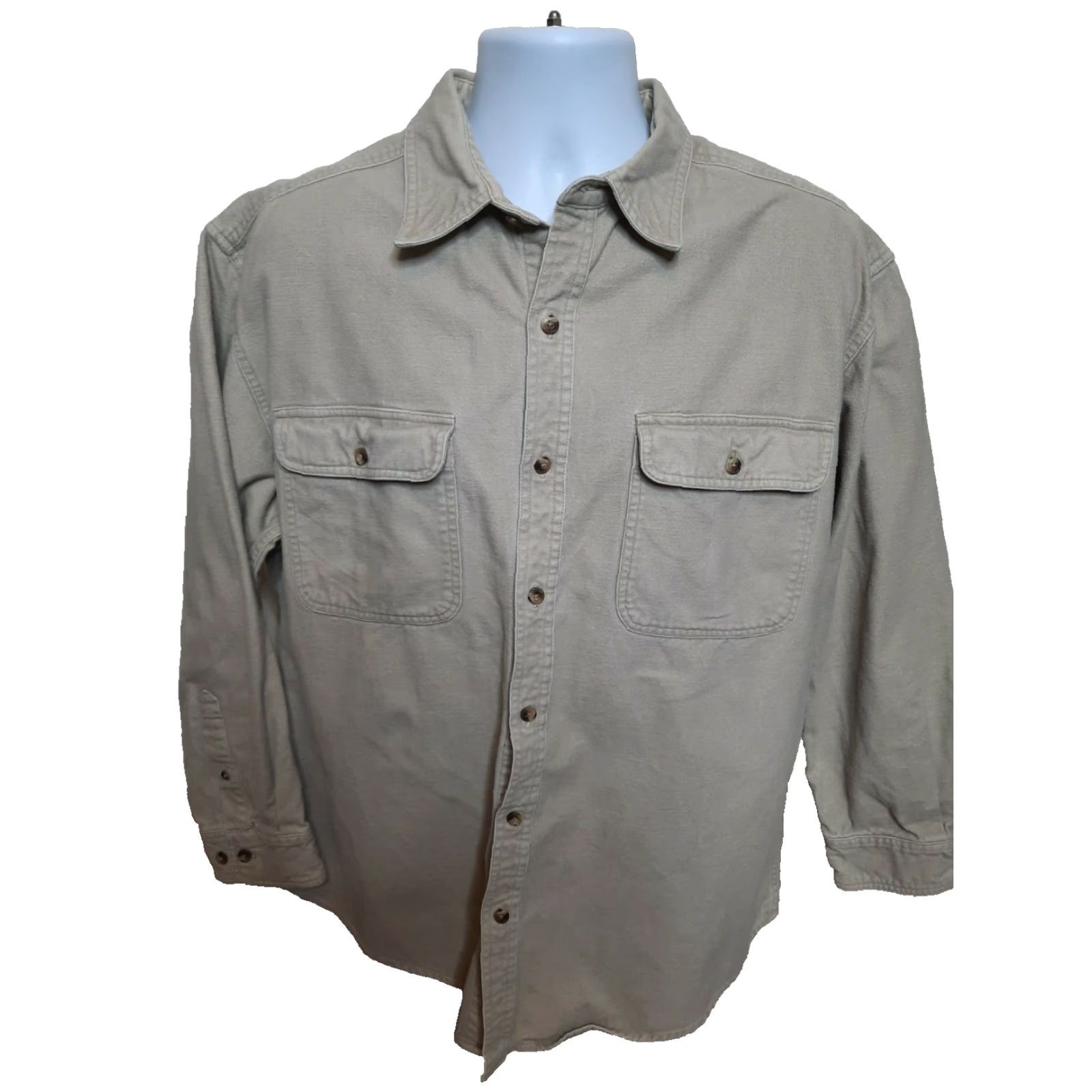 Vintage VINTAGE Gander Mountain Guide Series Large Chamois Flannel Button Up Shirt Mens Size US L / EU 52-54 / 3 - 2 Thumbnail