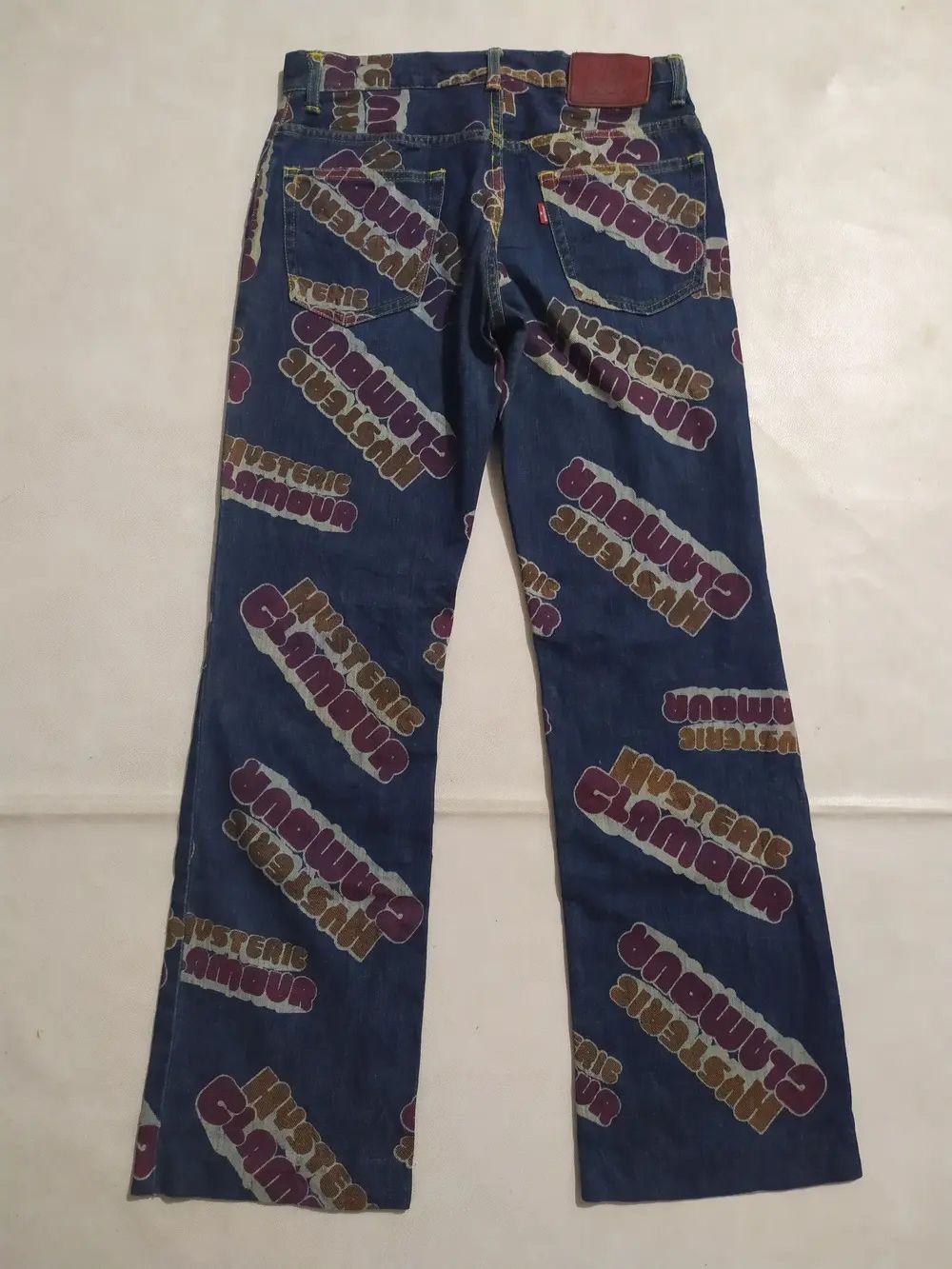 Hysteric Glamour 🔥Rare!!! Hysteric Glamour kinky Fullprint Logo Design Pants Size 29" - 6 Thumbnail