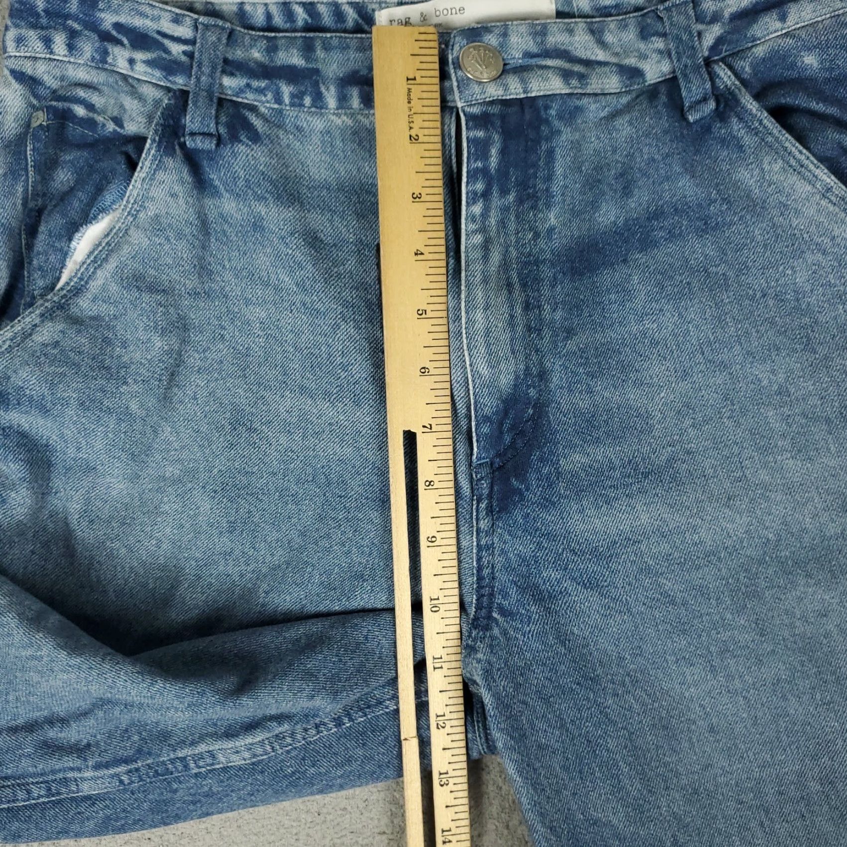 Rag & Bone Rag & Bone Jeans Womens 29X30 Relaxed Straight Carpenter Terry Cloth Lined Blue Cotton Blend Zip Button Pockets 30 In Inseam Regular Size 29 Ballroom? Size 29" - 4 Thumbnail