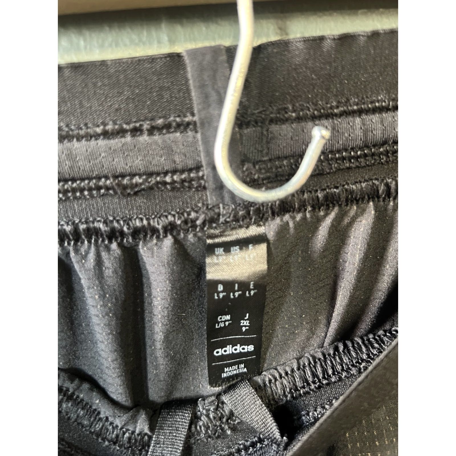 Adidas Adidas Mens Black Athletic Shorts L Regular Drawstring Sweat Size US 33 - 3 Thumbnail