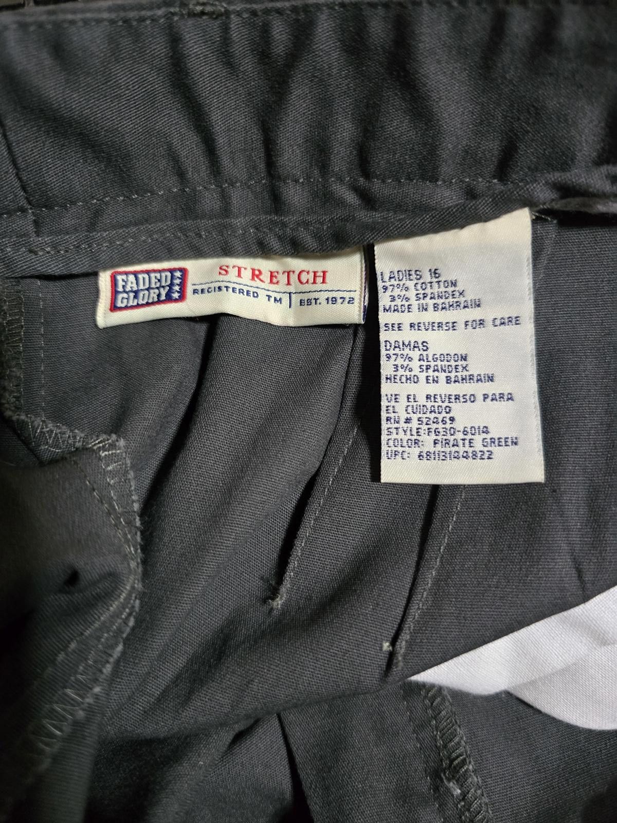 Faded Glory Faded Glory Stretch Pirate Green Dress Pants Size 16 Pockets Size 38" / US 16 / IT 52 - 3 Thumbnail