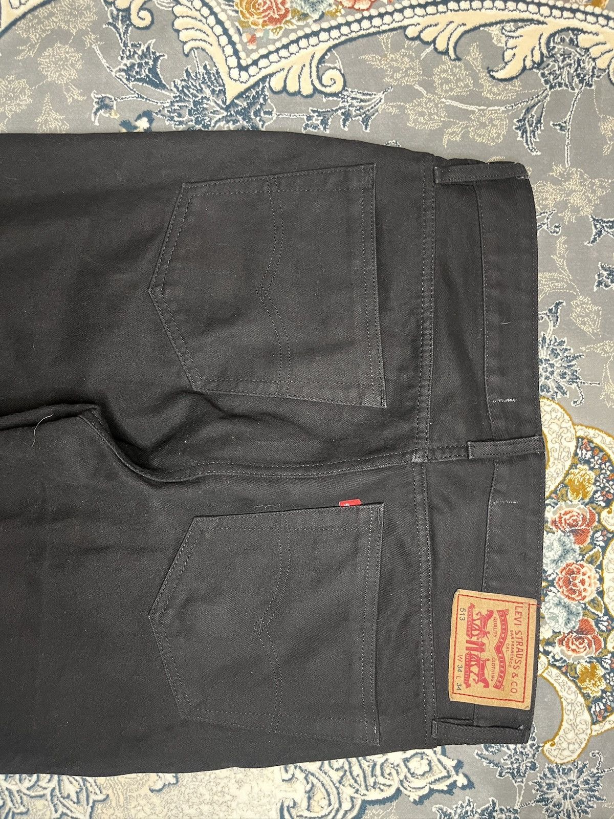 Levi's Rare Black distressed Levi’s 513 straight, bootcut jeans Size US 34 / EU 50 - 6 Thumbnail