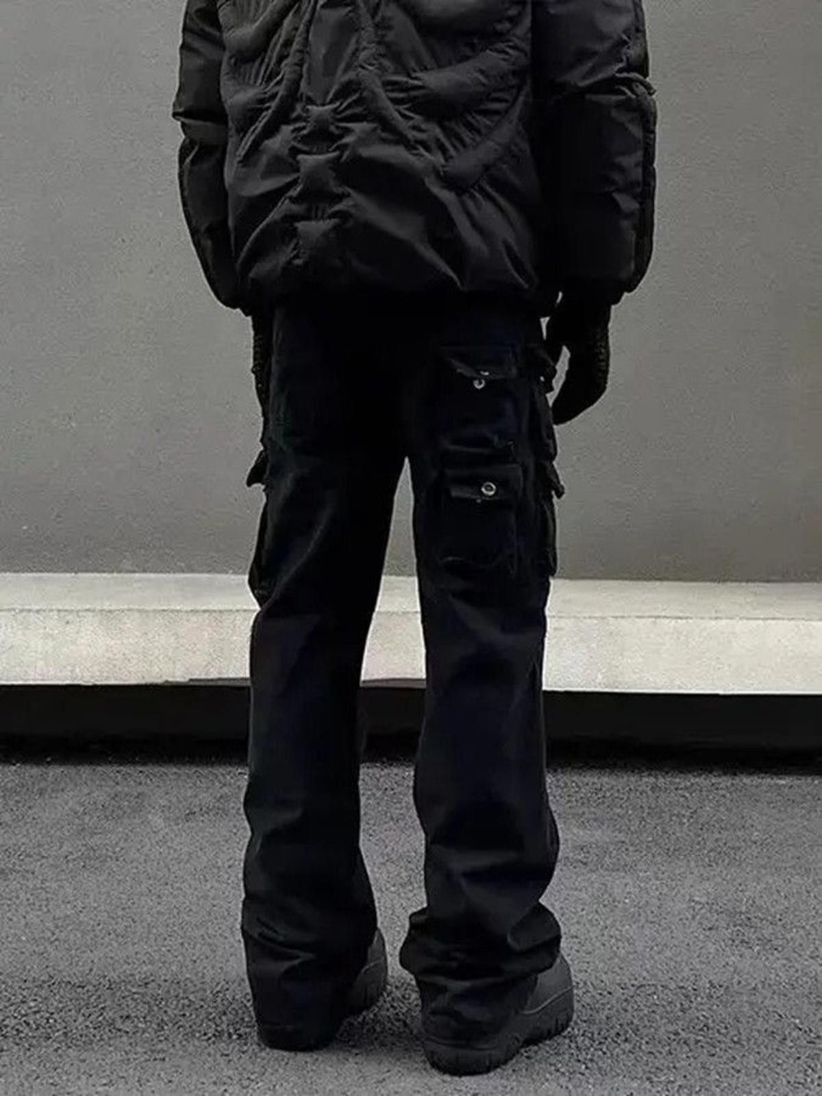Stylish Black Cargo Pants with Multiple Pockets