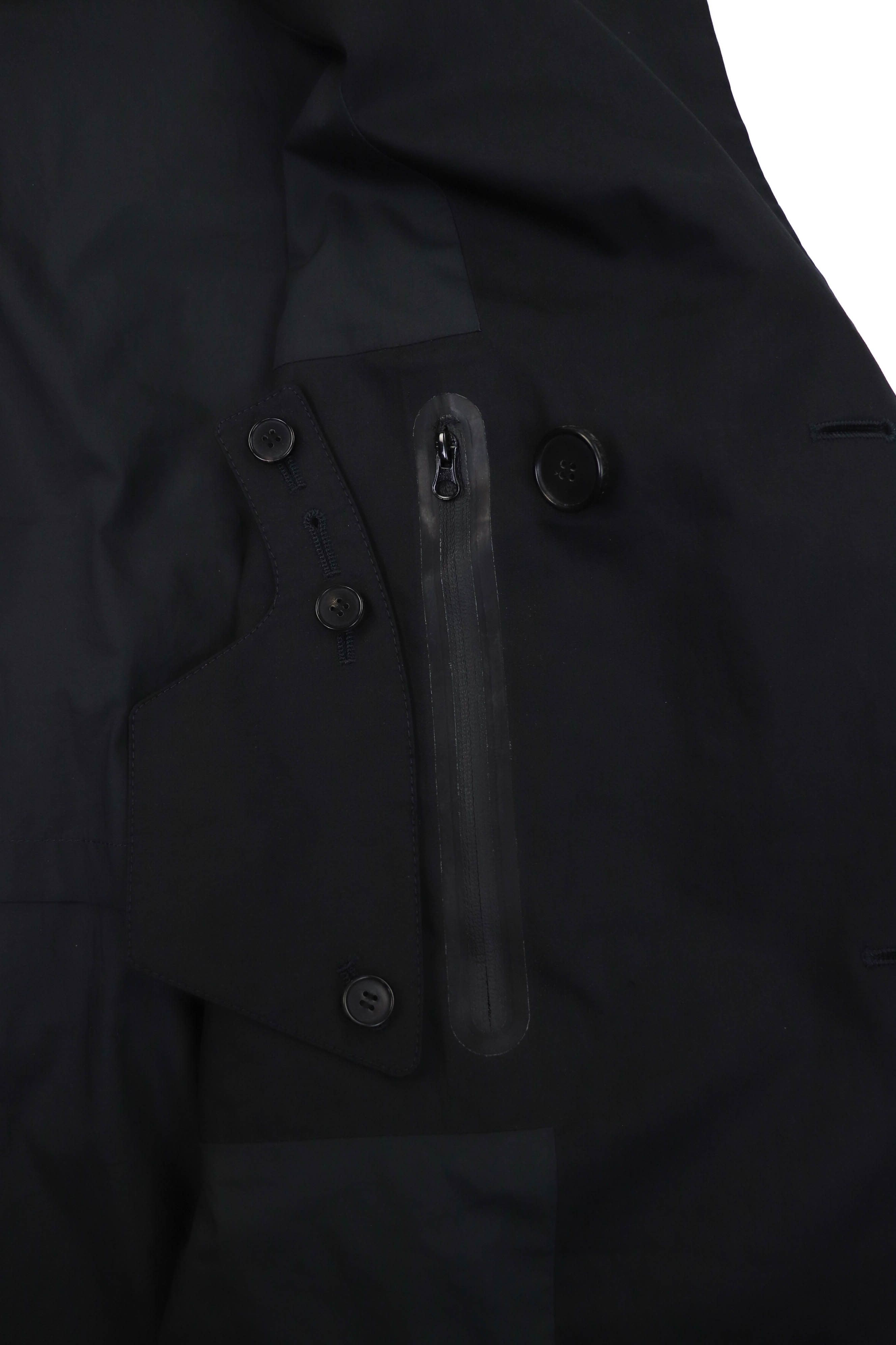 Cos COS Charcoal Black Tech Cotton Double Breasted Mac Coat Size US M / EU 48-50 / 2 - 15 Thumbnail
