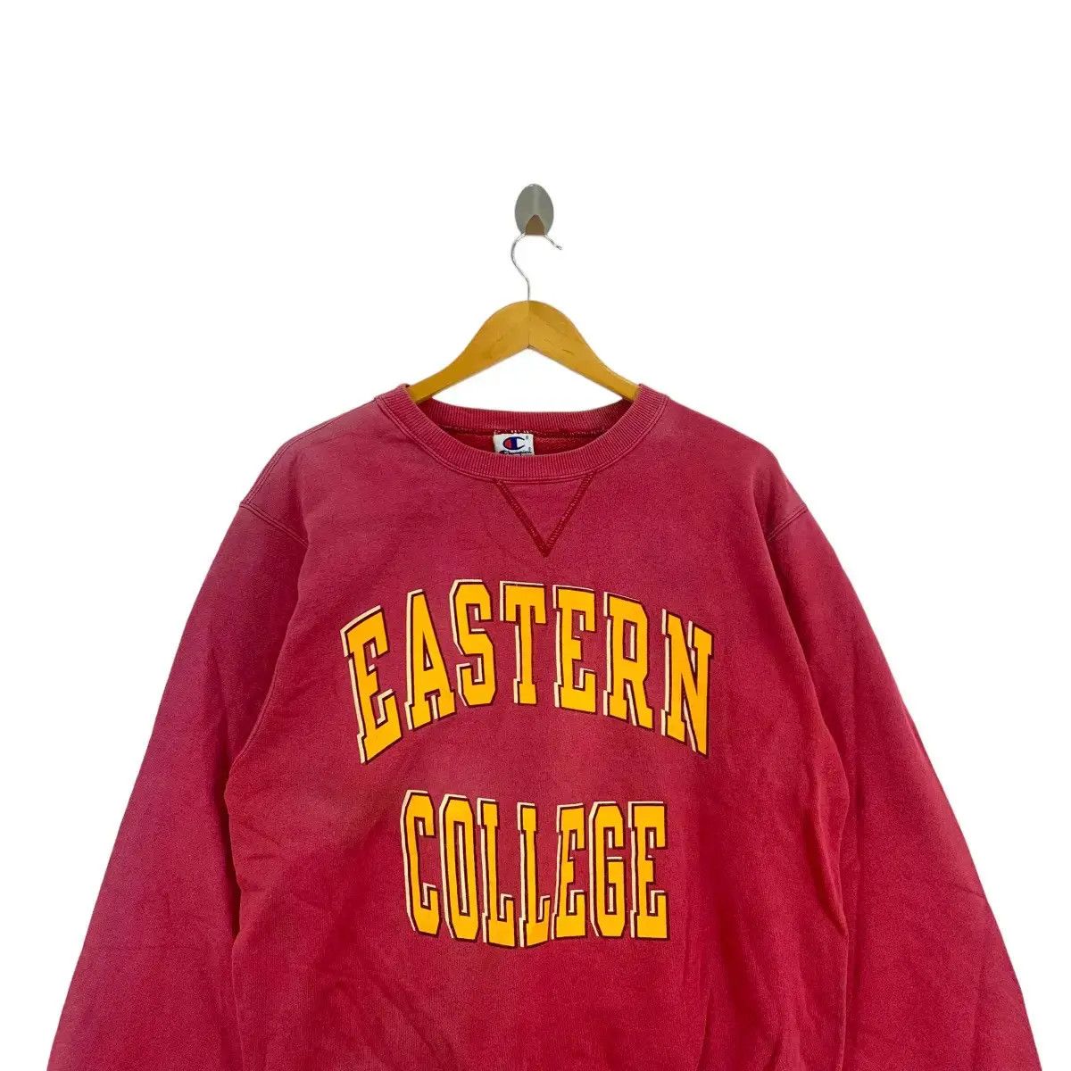 Champion Vintage 90s EASTERN COLLEGE By CHAMPION Print Red Sweatshirt Size US M / EU 48-50 / 2 - 2 Thumbnail