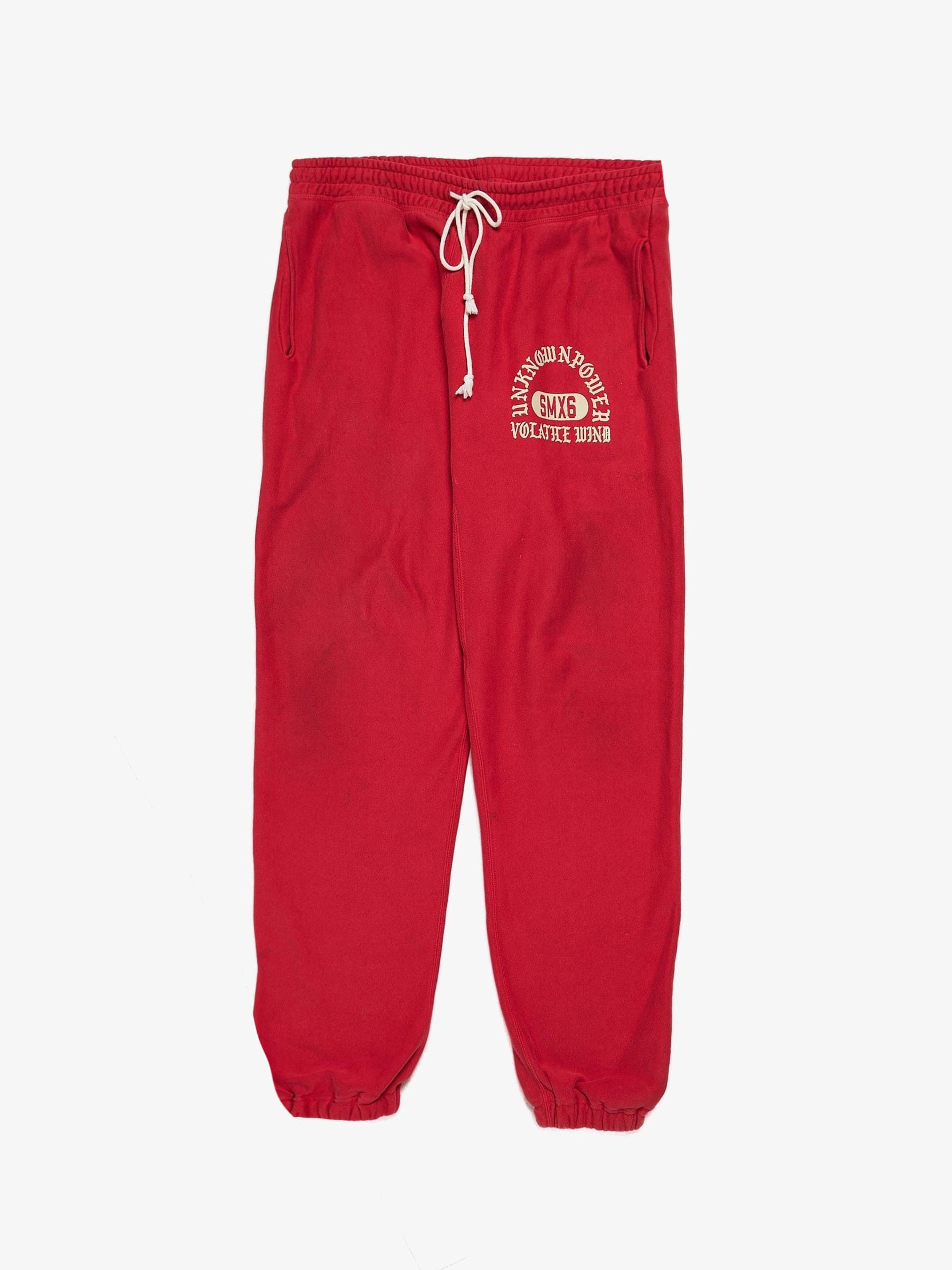 Saint Michael Red Logo Printed Laced Cotton Pants Size US 34 / EU 50 - 1 Thumbnail