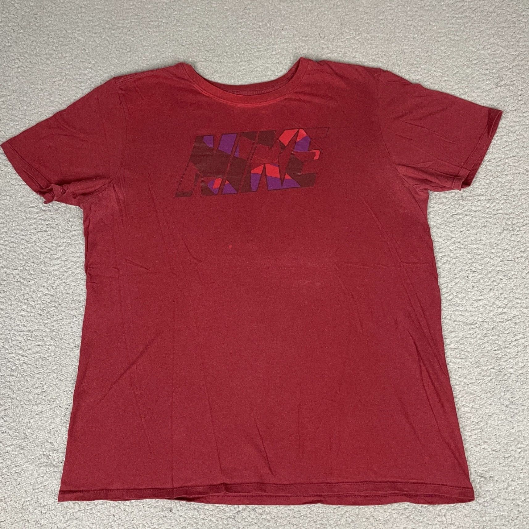 Nike VINTAGE Nike T-Shirt Adult Large Swoosh Graphic Logo Tee Red Sports Logo Men L Shirts Mens Size US L / EU 52-54 / 3 - 2 Thumbnail