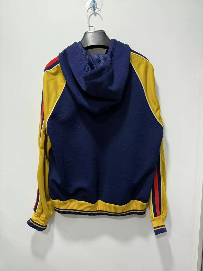 Gucci Gucci Dark pattern blue and yellow color block hooded swea Size US S / EU 44-46 / 1 - 2 Thumbnail