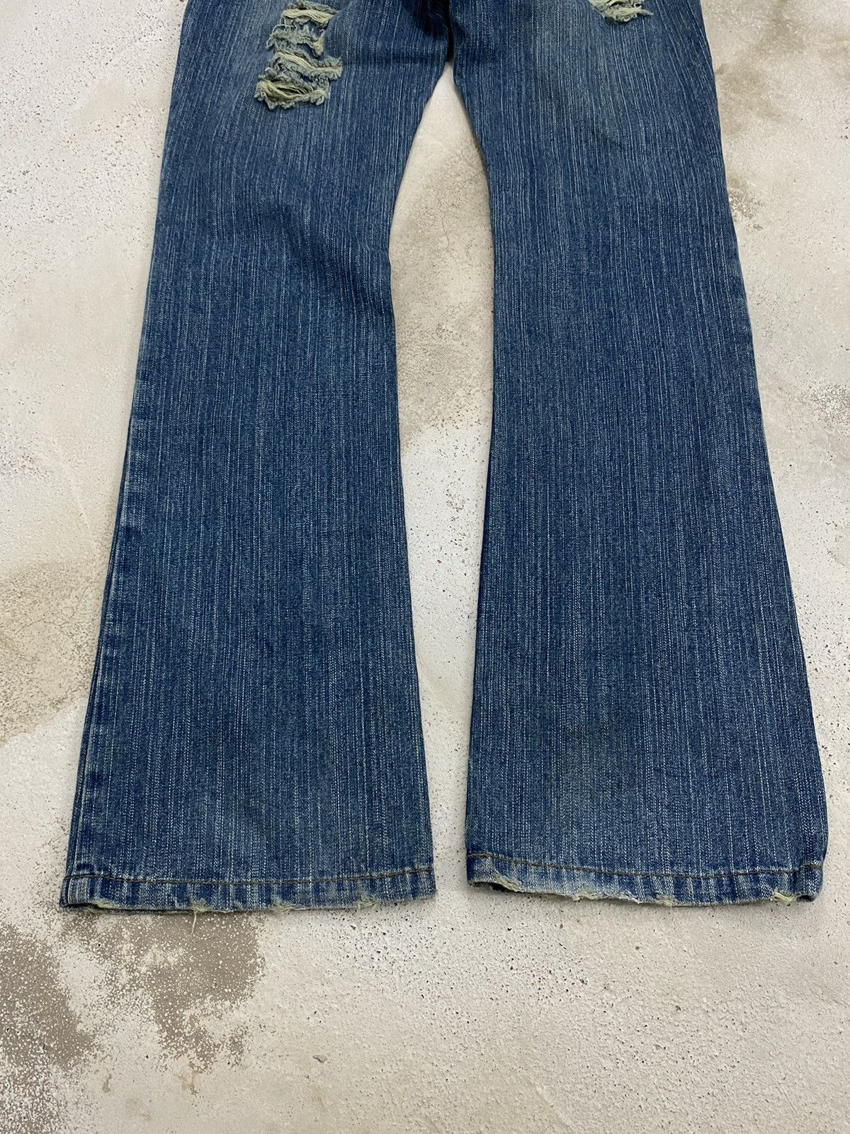Gf Jean Japan Distressed Denim Blue Way Clawn Marks