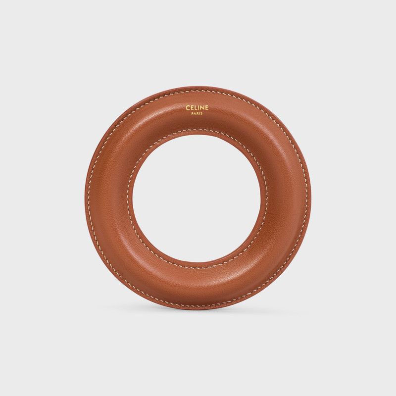Celine o1loc1c0226 Size :OS/Celine Bangle Lambskin in Brown/Tan Size ONE SIZE - 1 Thumbnail