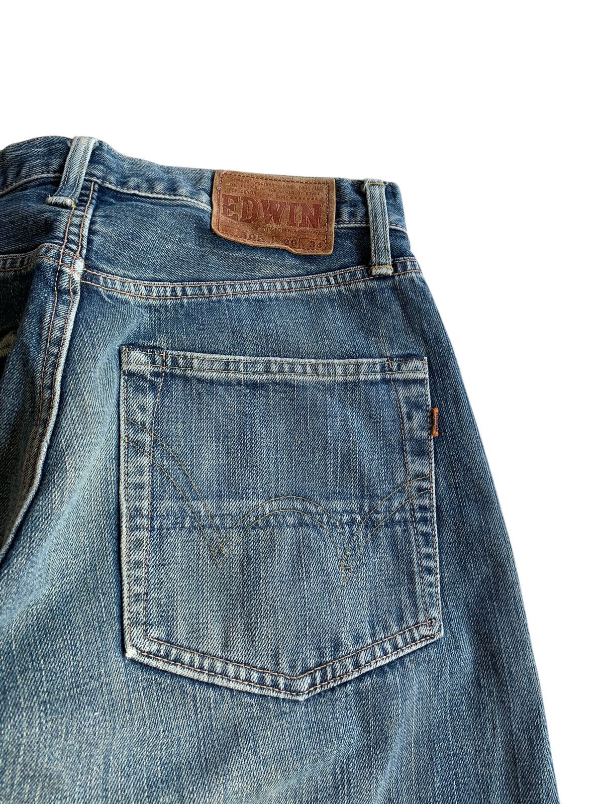 Edwin × Kapital × Vintage VINTAGE EDWIN 505 SELVEDGE RUSTY DISTRESSED DENIM Size US 30 / EU 46 - 15 Thumbnail
