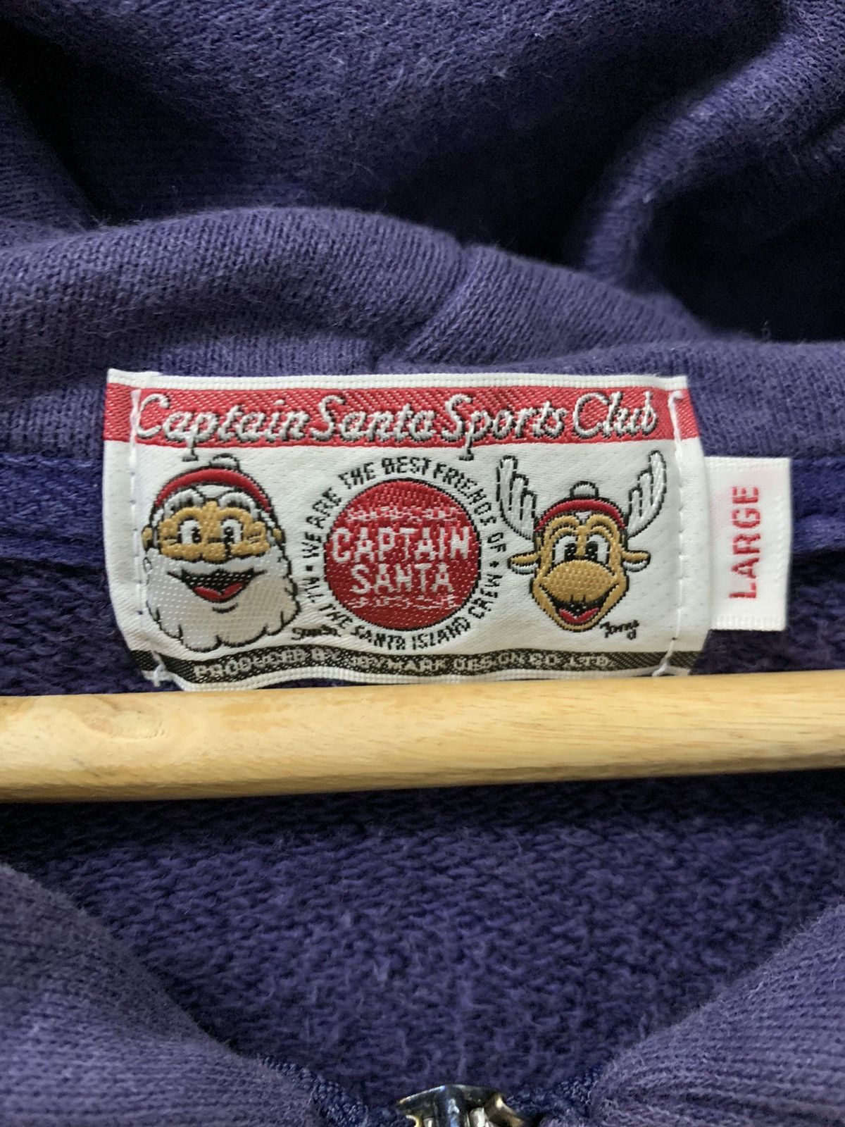 Vintage VINTAGE CAPTAIN SANTA SPORTS CLUB HOODIE Size US L / EU 52-54 / 3 - 5 Thumbnail