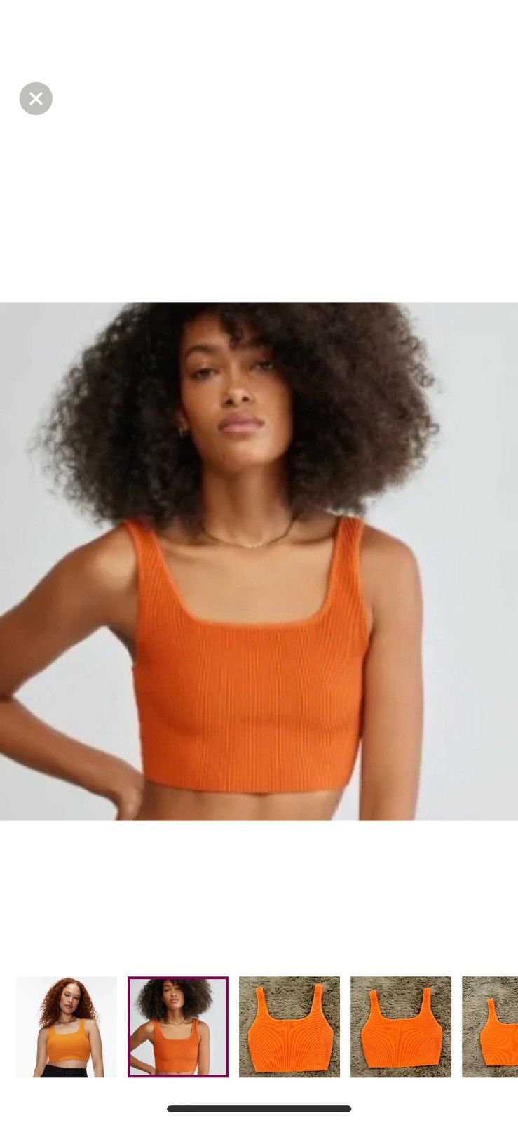 Aritzia RIBBED CROP TANK Size XS / US 0-2 / IT 36-38 - 2 Thumbnail