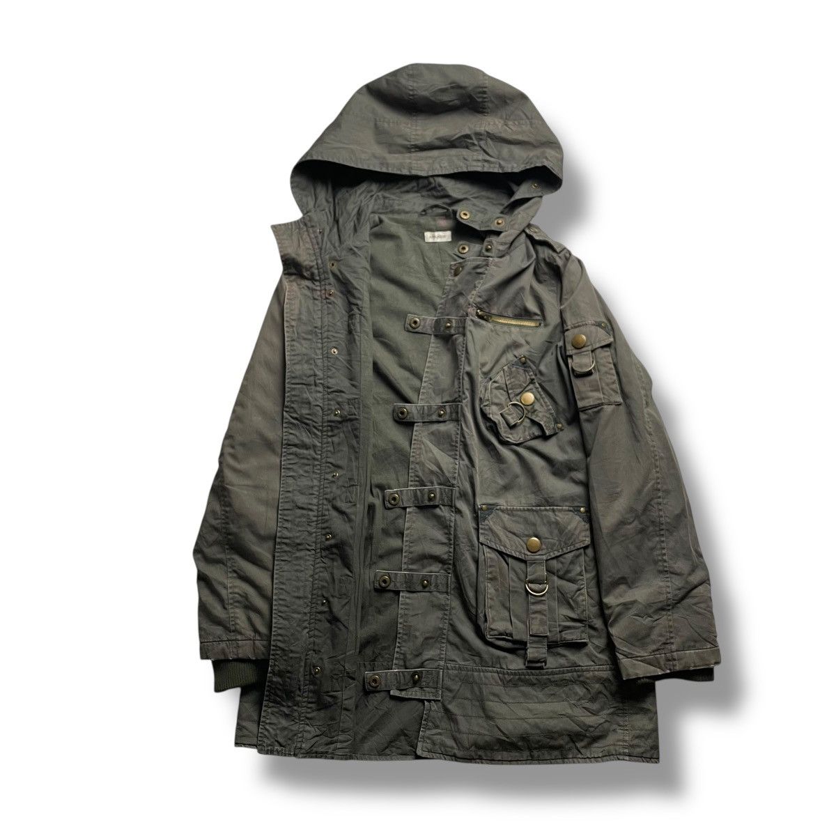 14th Addiction × Japanese Brand × Le Grande Bleu (L.G.B.) 🇯🇵 APAISER MULTIPOCKET BONDAGE PARKA JACKET Size US L / EU 52-54 / 3 - 17 Thumbnail