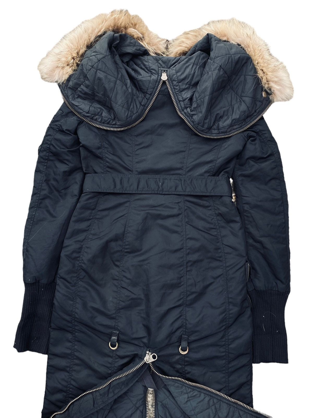 14th Addiction 2000s SLY - Fur Hoodie Extra Long Cargo Jacket Size US S / EU 44-46 / 1 - 14 Thumbnail