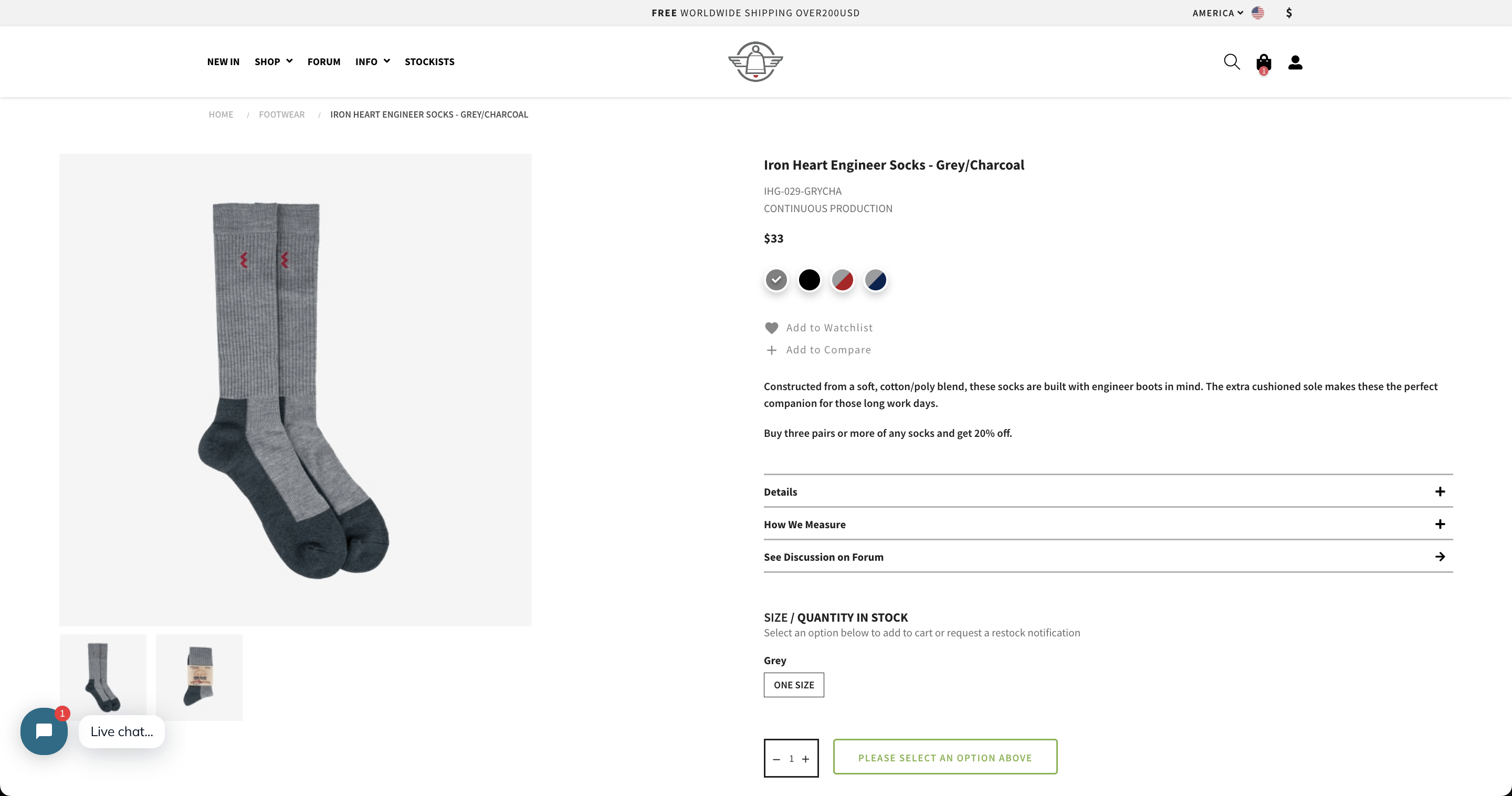 Iron Heart Iron Heart Engineer Socks - Black IHG-029-GRYCHA | Grailed