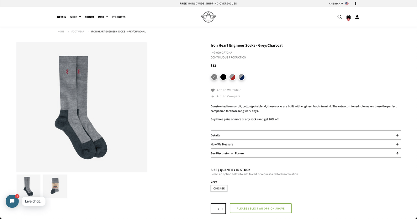 Iron Heart Iron Heart Engineer Socks Black IHG029GRYCHA Grailed