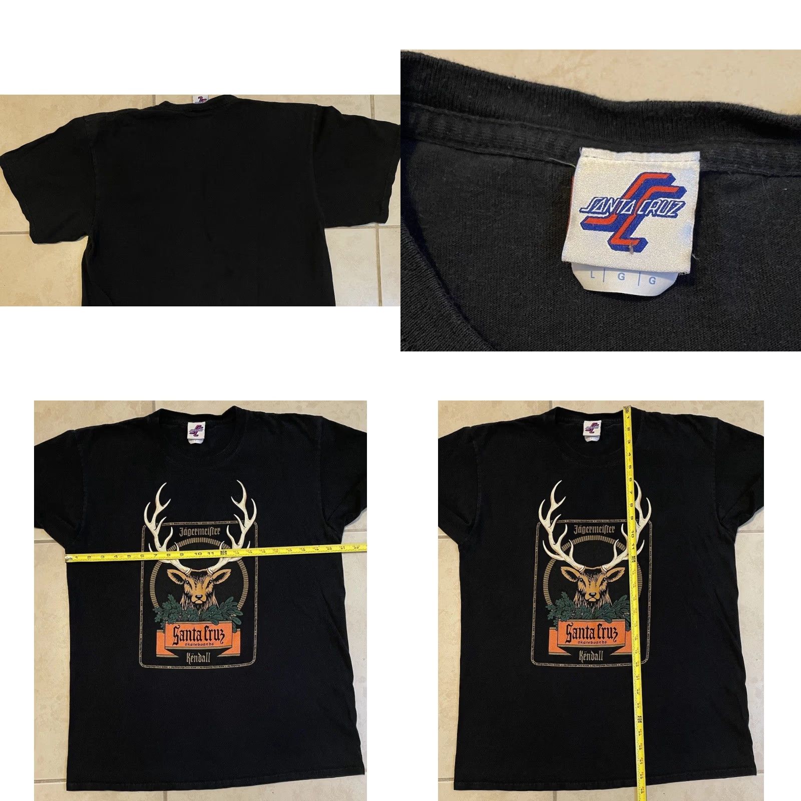Vintage VINTAGE Santa Cruz Skateboards Jeff Kendall Faded Shirt L SMA Black 90s Y2K Skateboarding T-Shirt Graphic Tee Mens Size US L / EU 52-54 / 3 - 8 Thumbnail