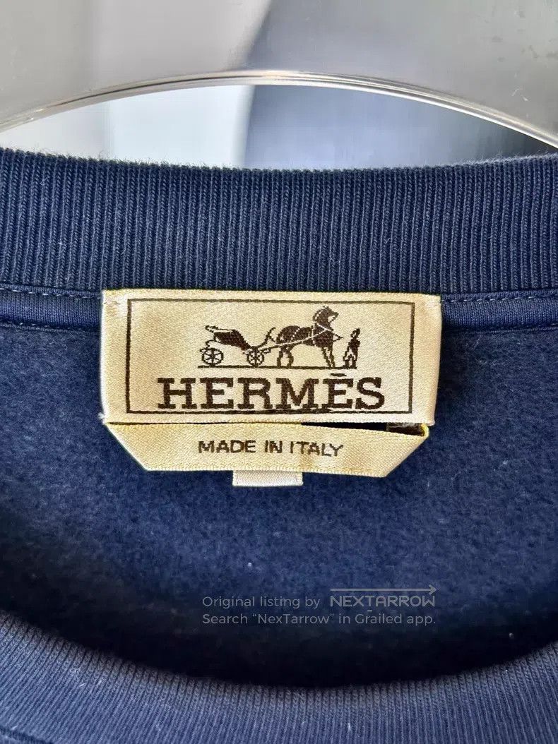 Hermes Hermes Leather Detail Cartoon Animal Long Sleeve Round Nec Size US L / EU 52-54 / 3 - 4 Thumbnail