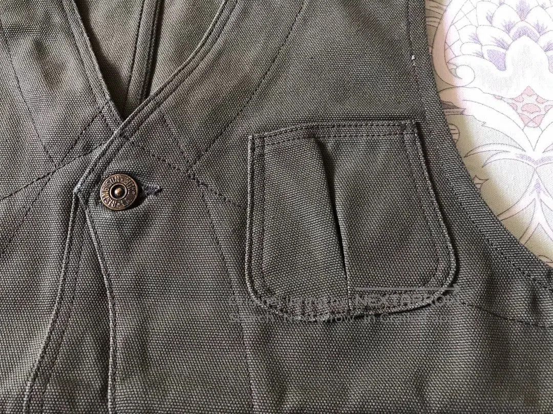 Rising Sun & Co. Rising Sun Canvas Work Vest Moss Green. Size US XS / EU 42 / 0 - 4 Thumbnail