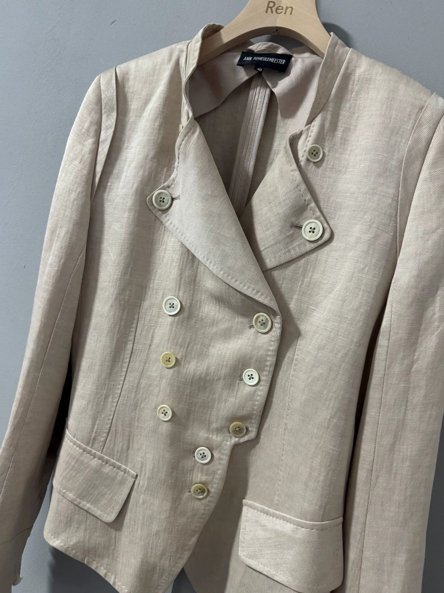 Ann Demeulemeester Ann Demeulemeester SS18 DB Drawstring Pink Blazer 40 Size S / US 4 / IT 40 - 7 Thumbnail