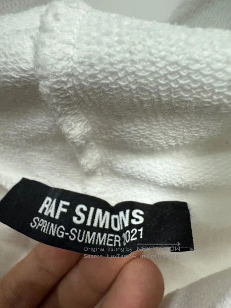 Raf Simons Raf Simons Hooded White Graphic Sweatshirt. Size US XXL / EU 58 / 5 - 3 Thumbnail