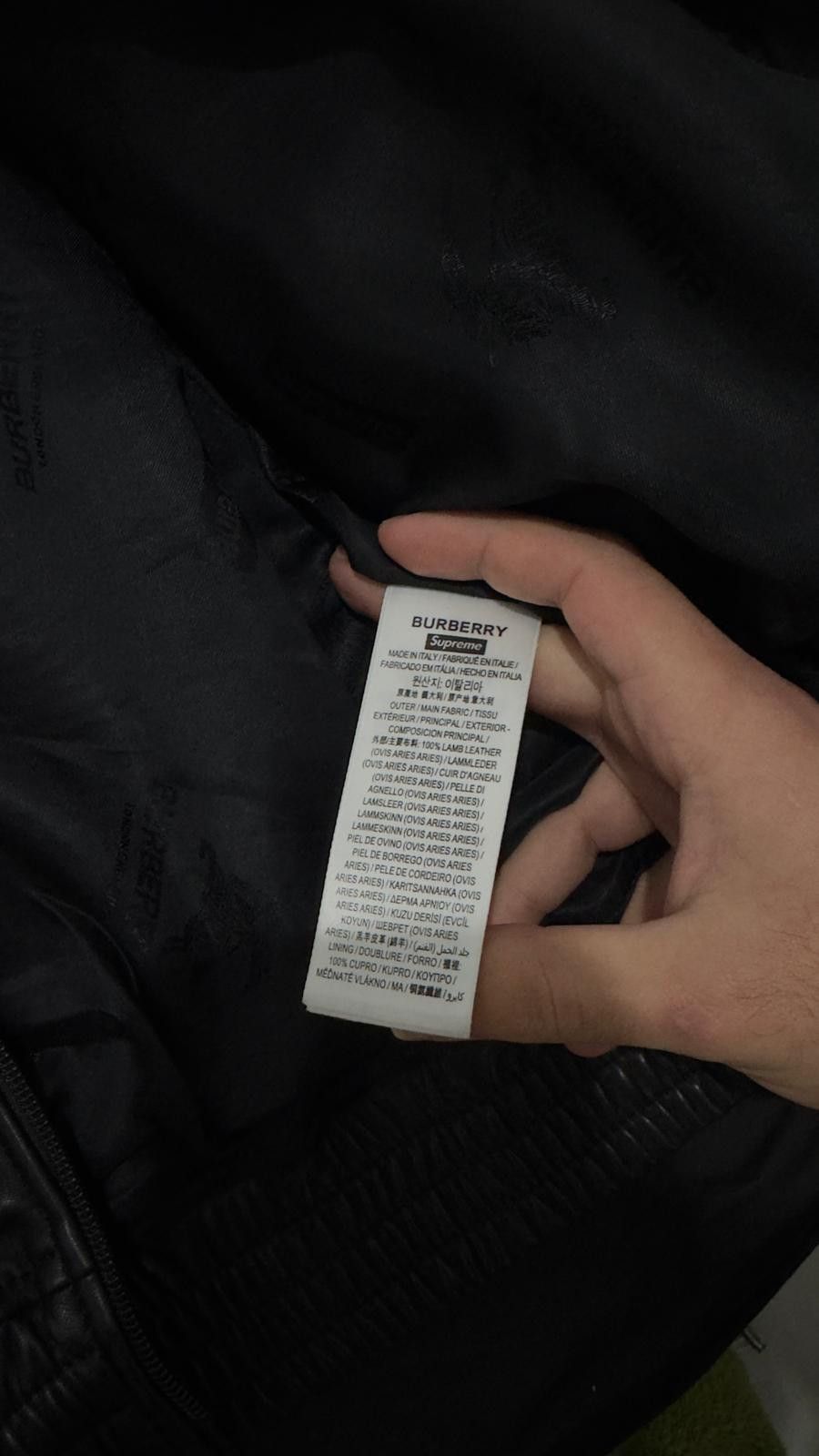 Burberry × Supreme [RARE] Supreme x Burberry Leather – Rare 1 of 30 – Size S Size US S / EU 44-46 / 1 - 10 Thumbnail