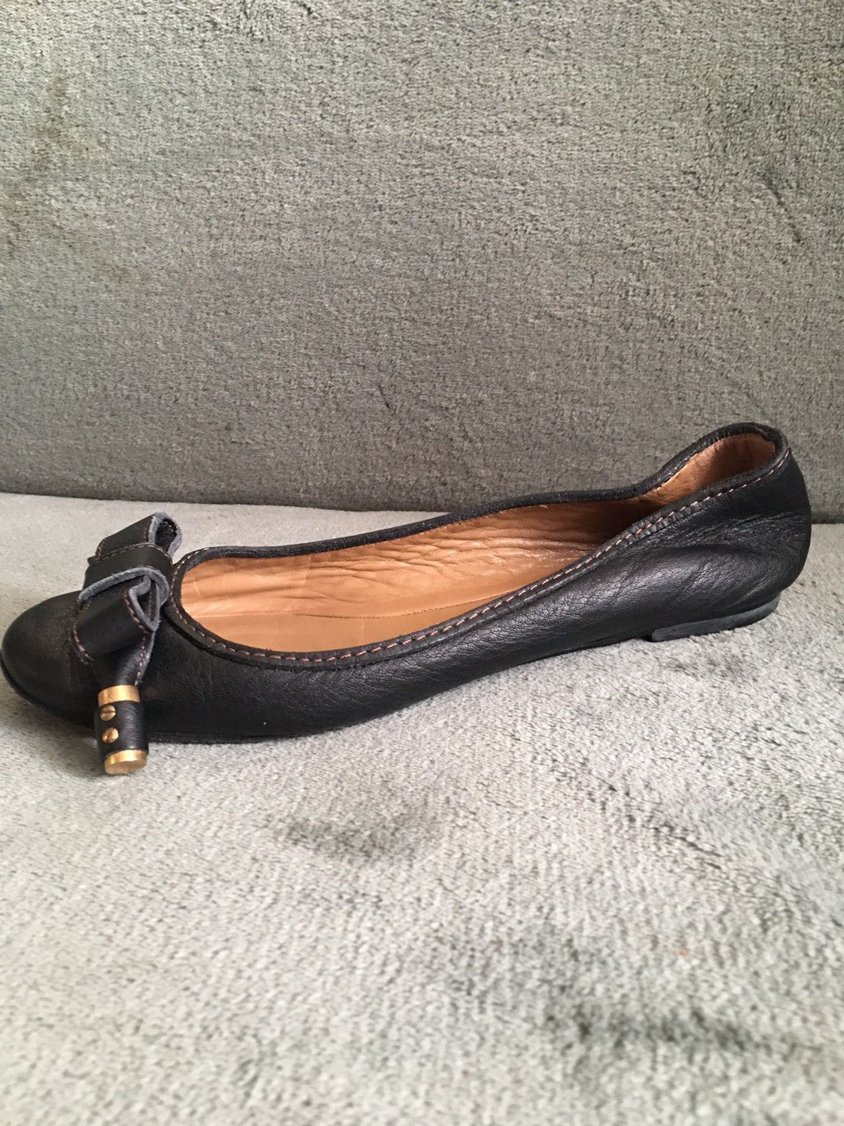 Chloe CHLOE Leather Black Flats Pumps EU 37 Size US 7 / IT 37 - 4 Thumbnail