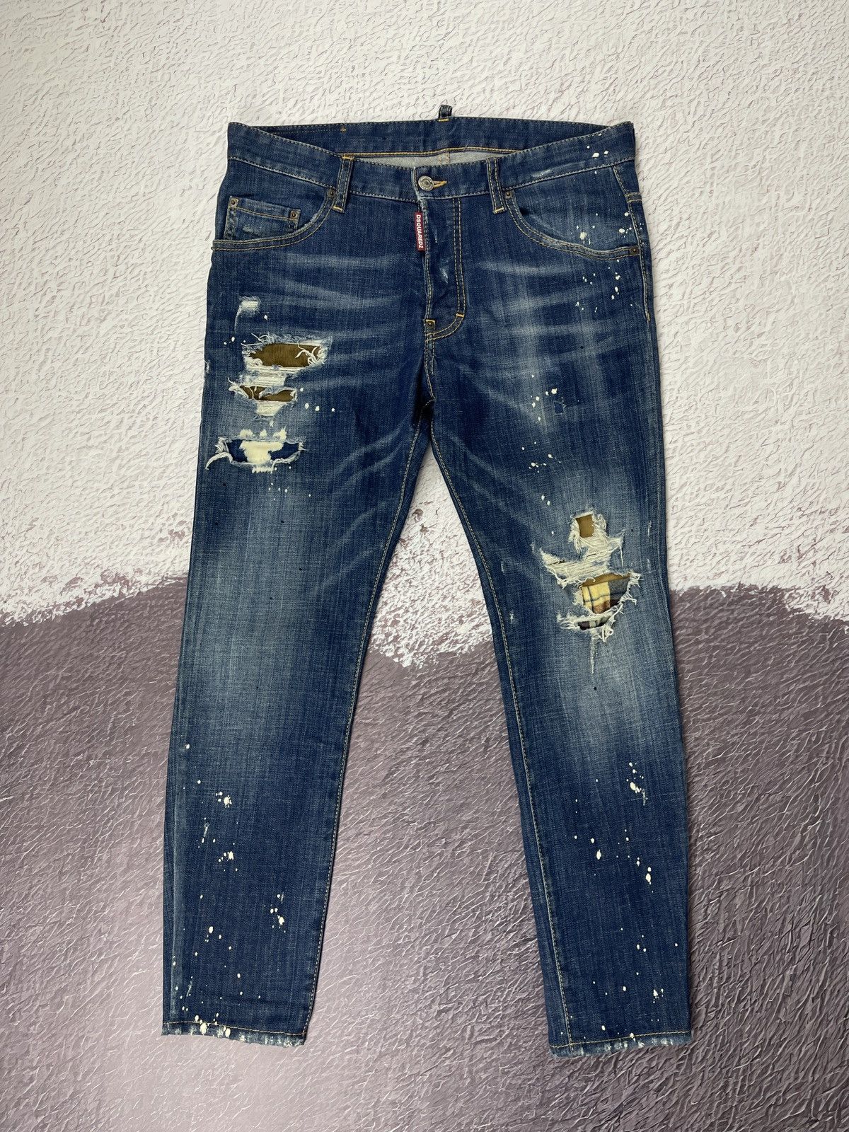 Dsquared2 DSQUARED2 cropped JEANS - SKATER JEAN distressed painted Size US 32 / EU 48 - 3 Thumbnail