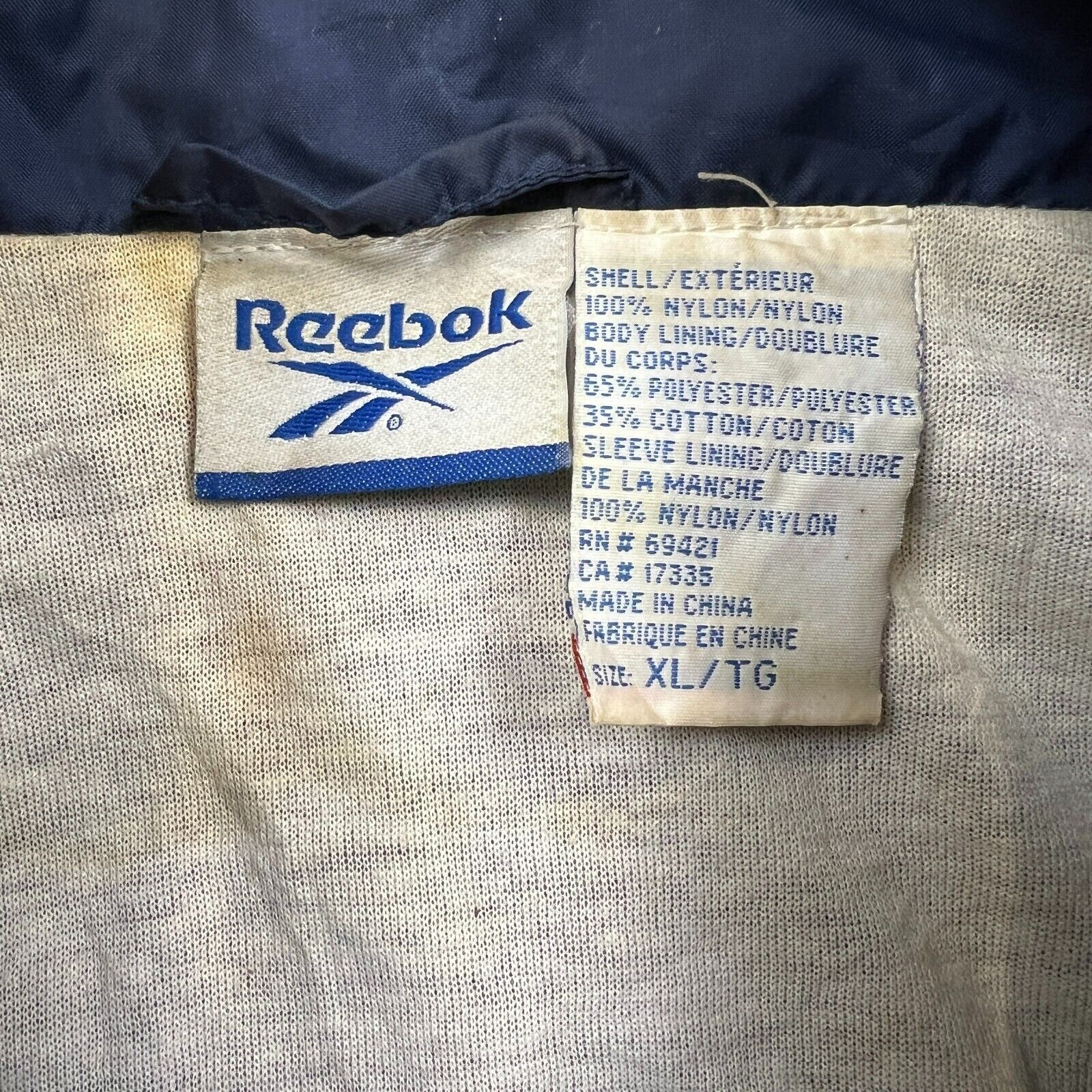 Reebok × Vintage Vintage Reebok Jacket Large Full Zip Windbreaker 90s Bomber Size US L / EU 52-54 / 3 - 7 Thumbnail