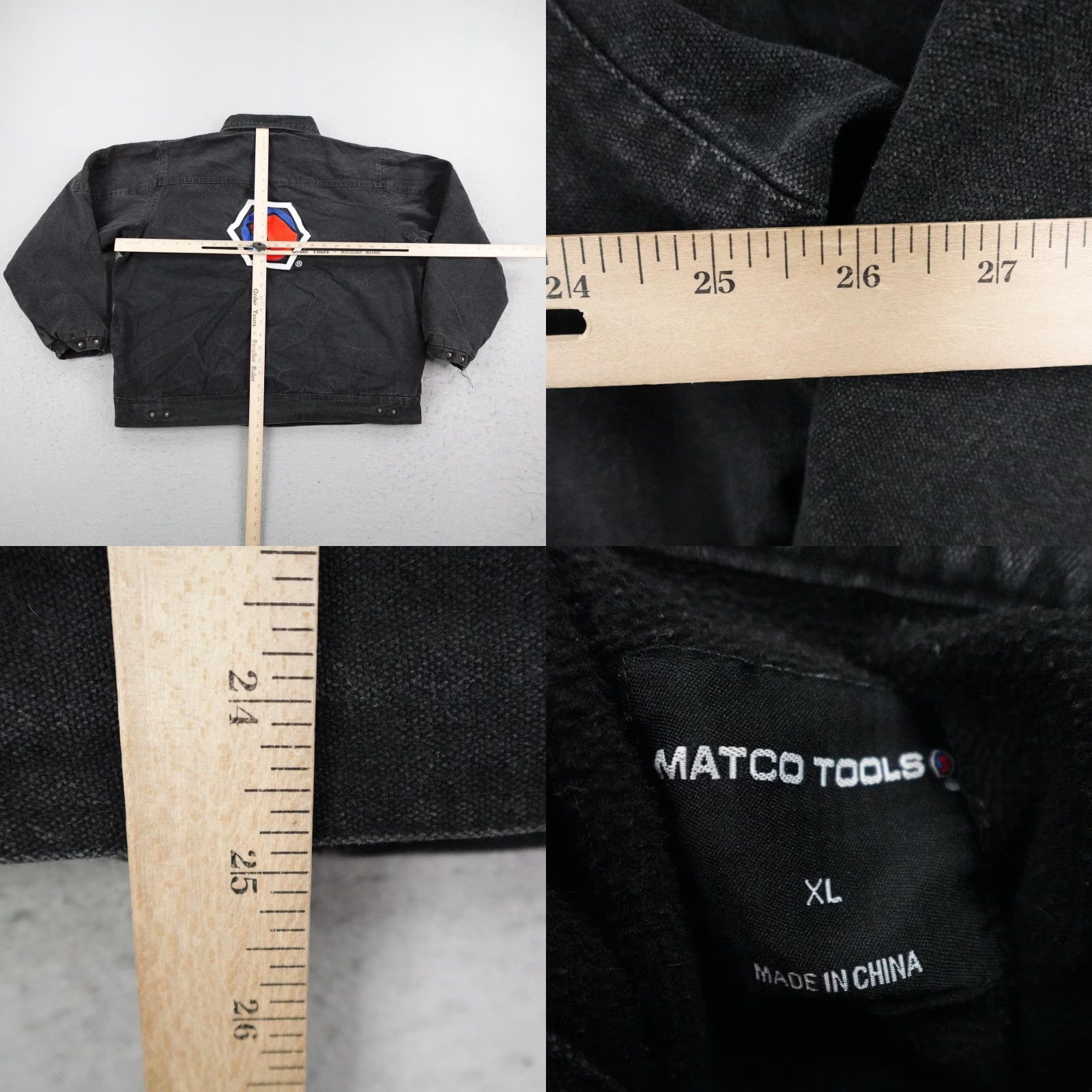 Vintage Matco Tools Jacket Mens XL Black Canvas Fleece Lined Bomber Utility Work Coat Size US XL / EU 56 / 4 - 8 Thumbnail