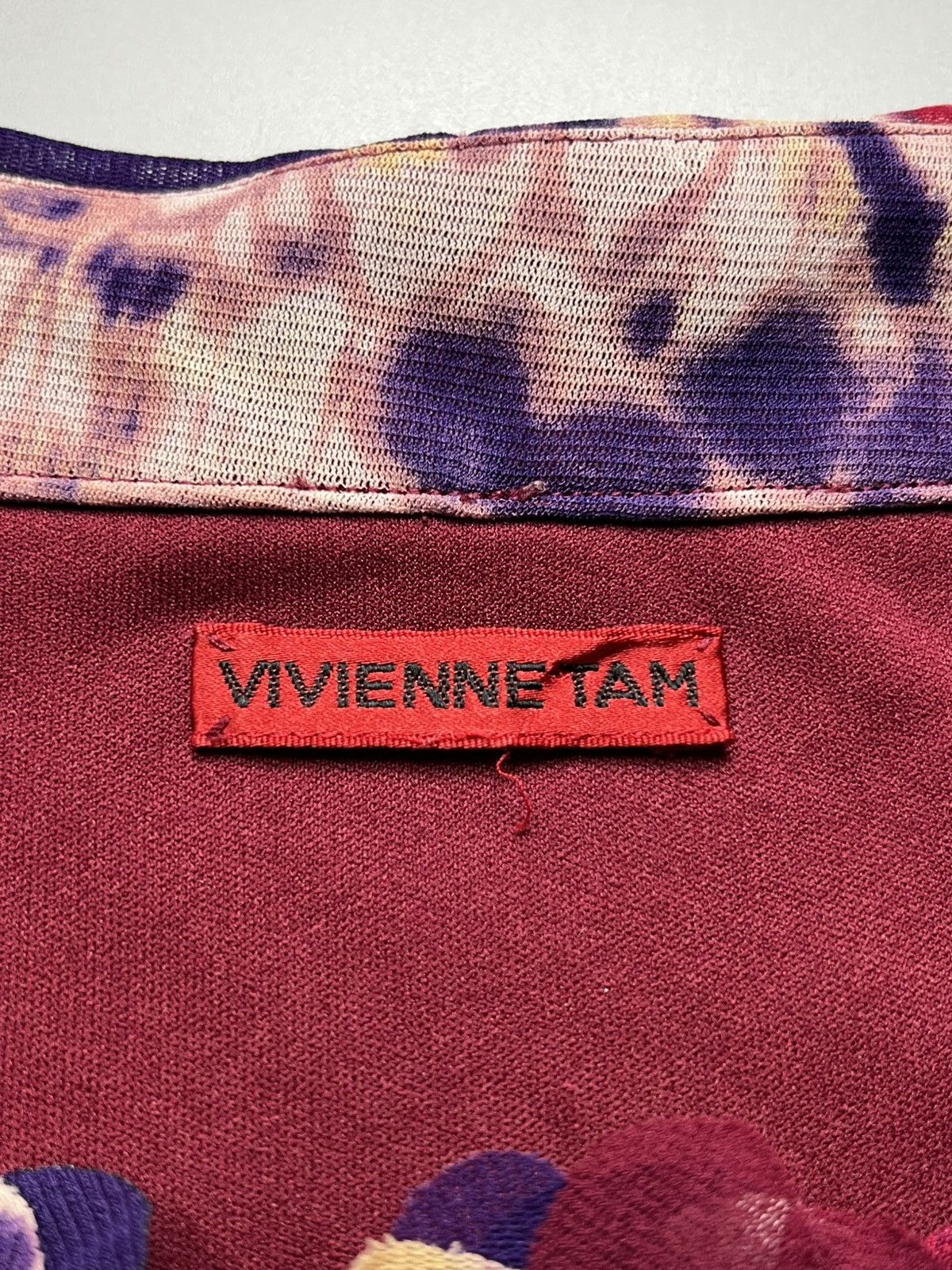 Vintage × Vivienne Tam Vivienne Tam - Fall 2007 Blossom Flower Mesh - Midi Dress Size ONE SIZE - 10 Thumbnail
