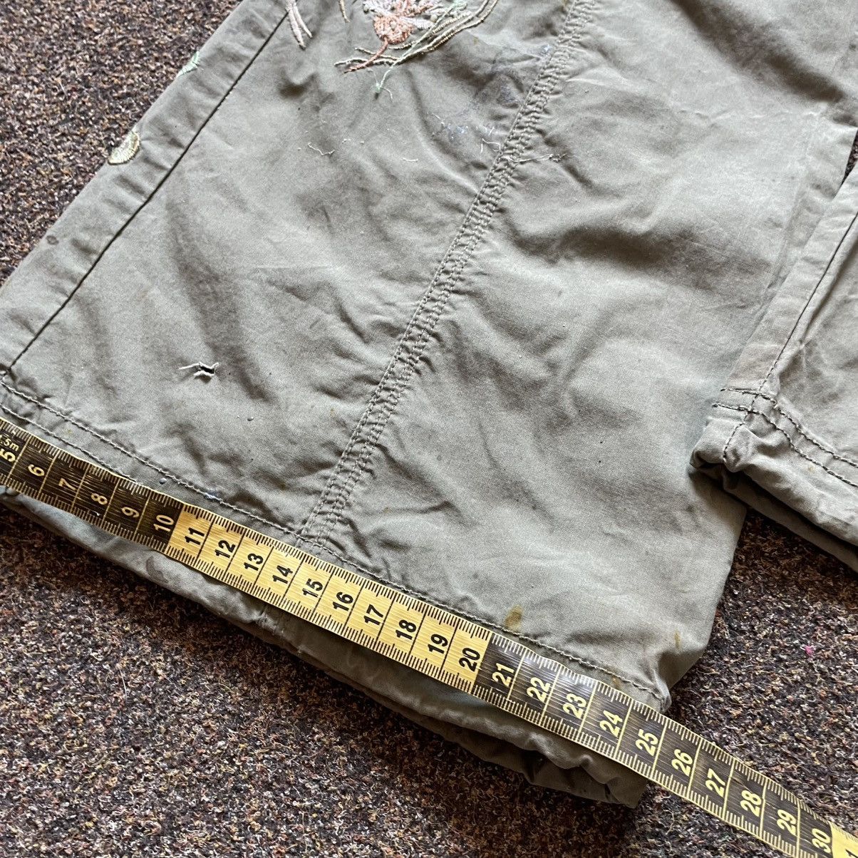 Vintage Vintage Y2K Baggy Cargo Pants Khaki Distressed Workwear Punk Size 32" / US 10 / IT 46 - 10 Thumbnail