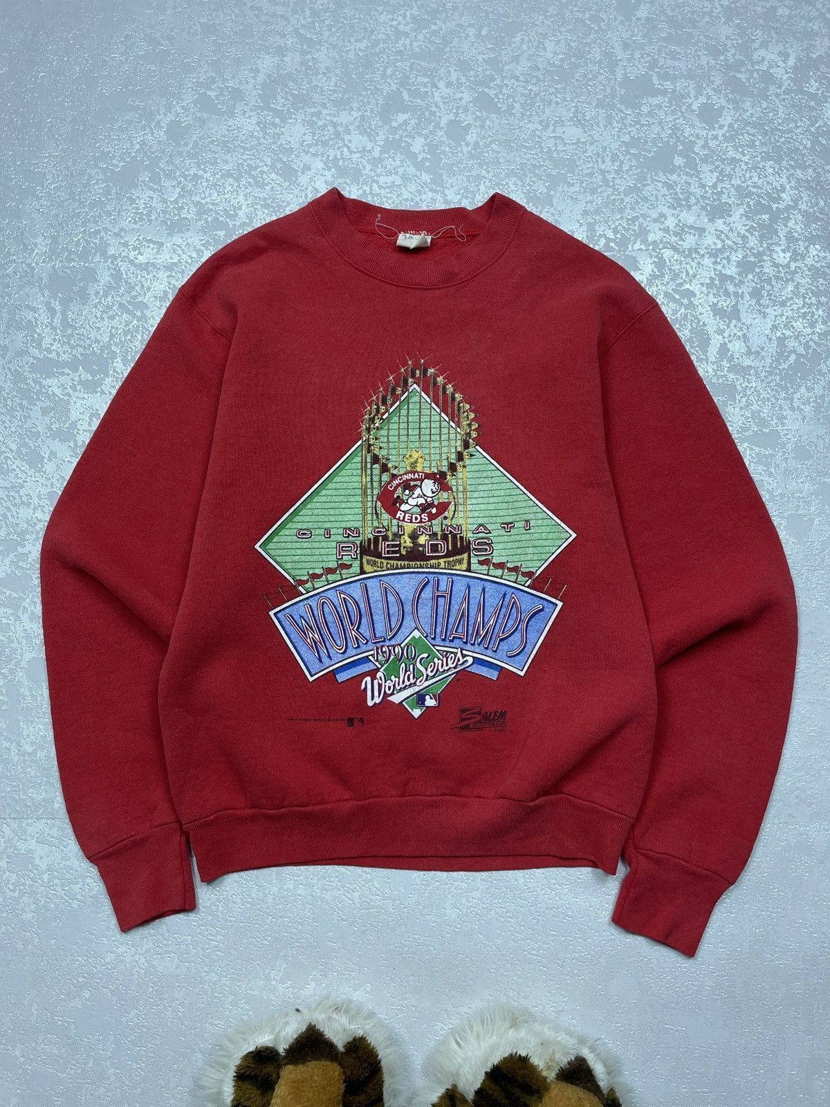 MLB Vintage 1990 Cincinnati reds world champion sweatshirt Size US S / EU 44-46 / 1 - 1 Thumbnail