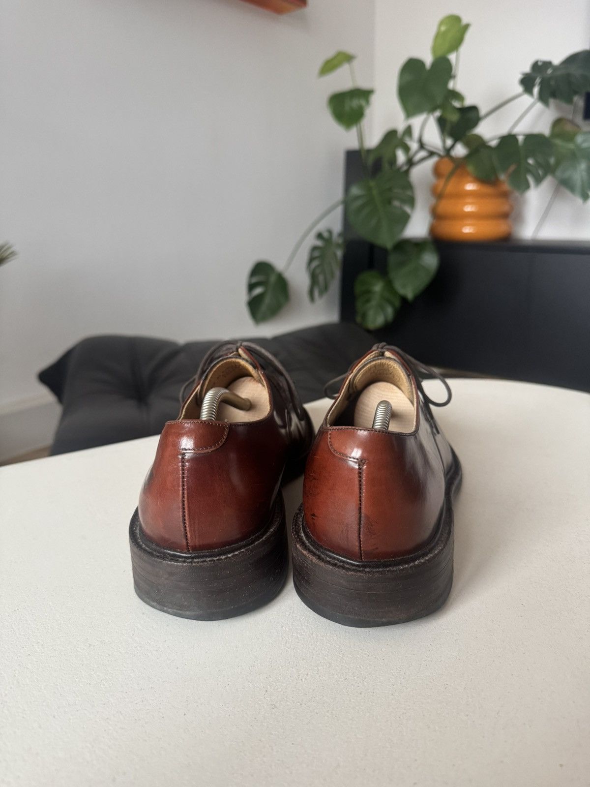 Leather BARKER Leather Derby Made in England Casual Brown Shoes Size US 9 / EU 42 - 4 Thumbnail