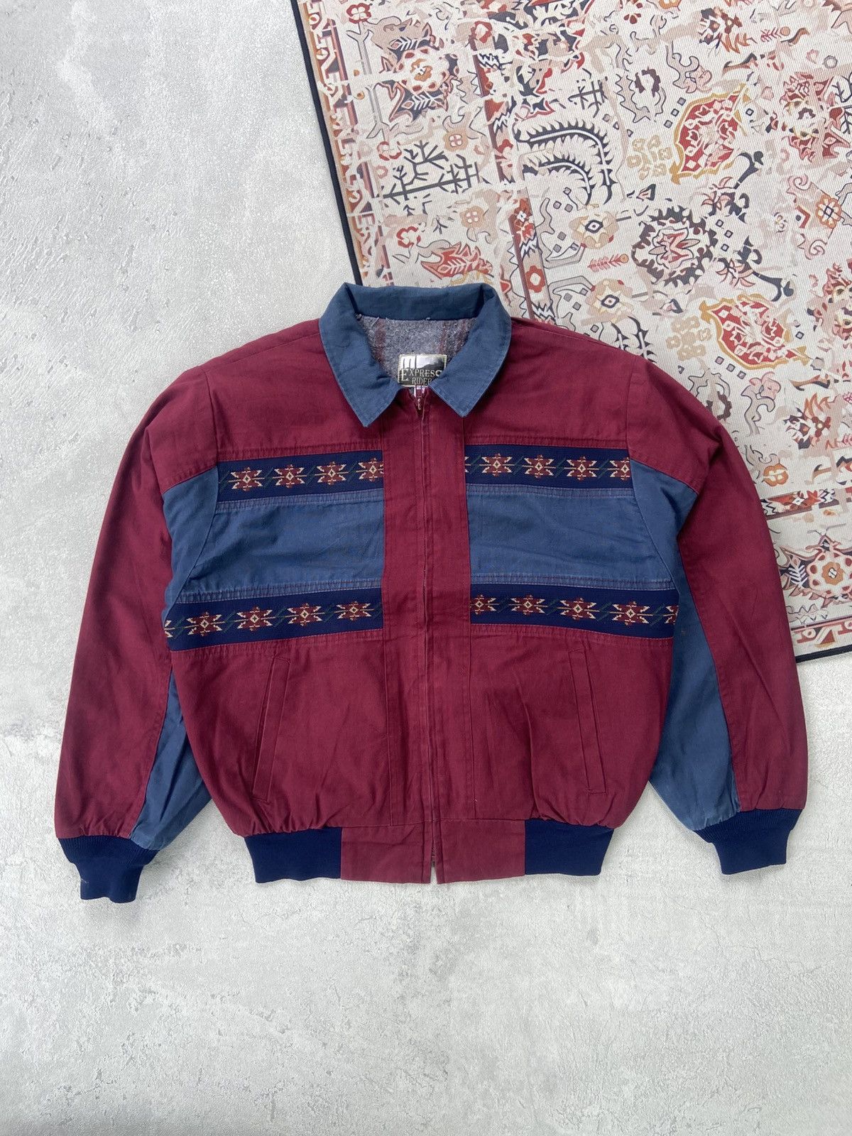 Vintage Aztec 90's Detroit Linen by Express Riders USA Size US L / EU 52-54 / 3 - 2 Thumbnail