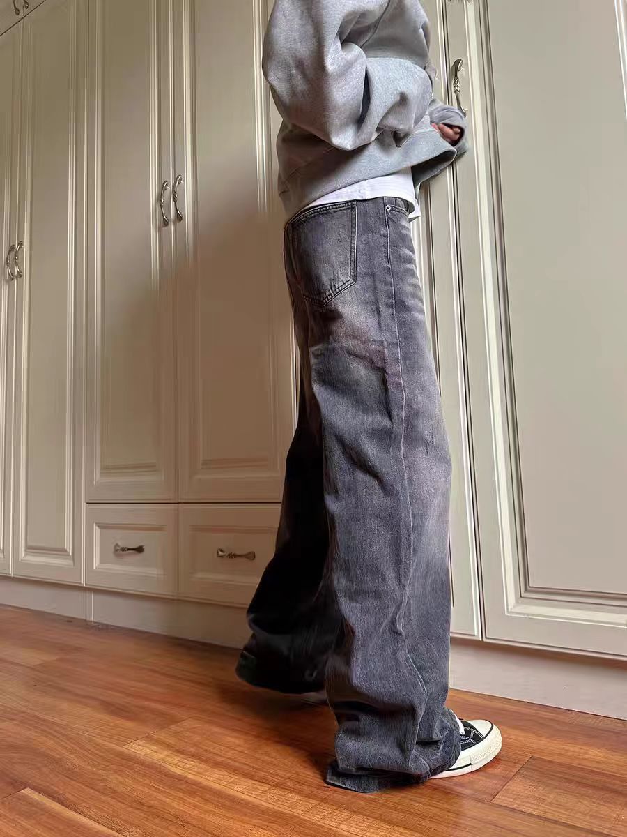 Japanese Brand × Jean Washed vintage Y2K micro flare cat whisker jeans Size US 34 / EU 50 - 3 Thumbnail