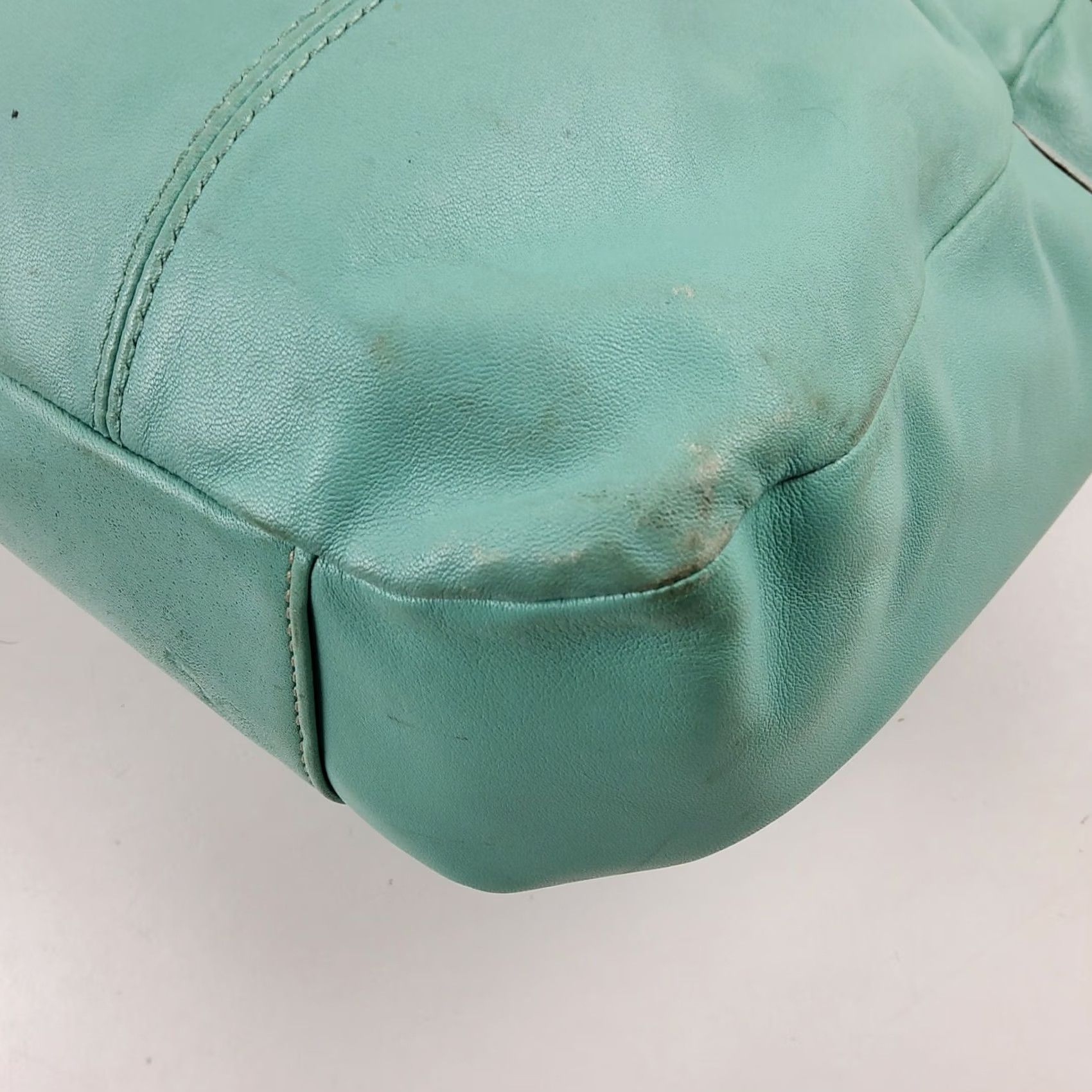 Coach COACH Gallery Leather Tote Shoulder Bag F16565 Purse Blue Womens Tote Medium Leather Adjustable Strap Exterior Blue Pattern Solid F16565/Co.aCH Size ONE SIZE - 6 Thumbnail